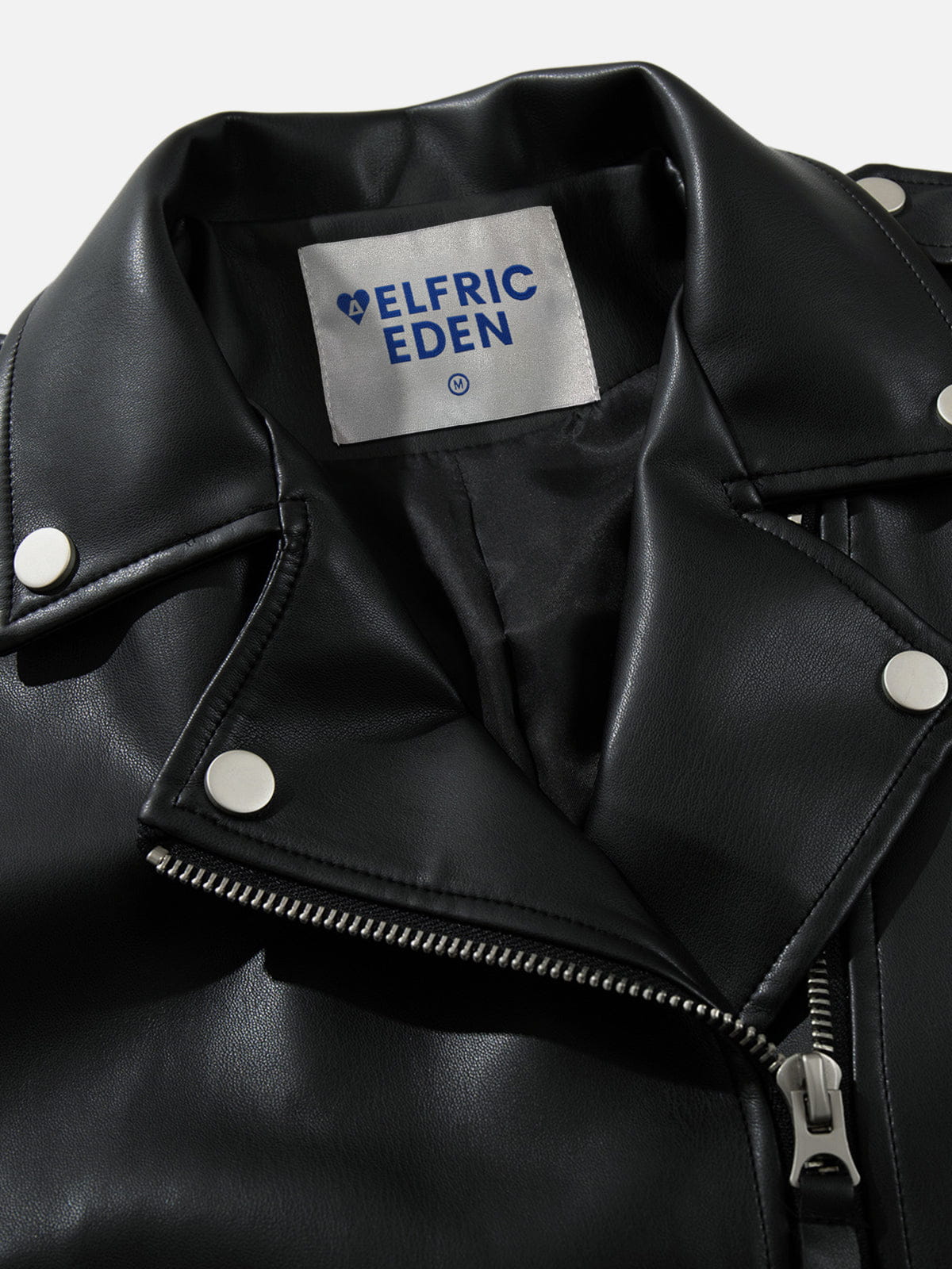 Aelfric Eden Asymmetrical Zip Faux Leather Jacket - Image 3