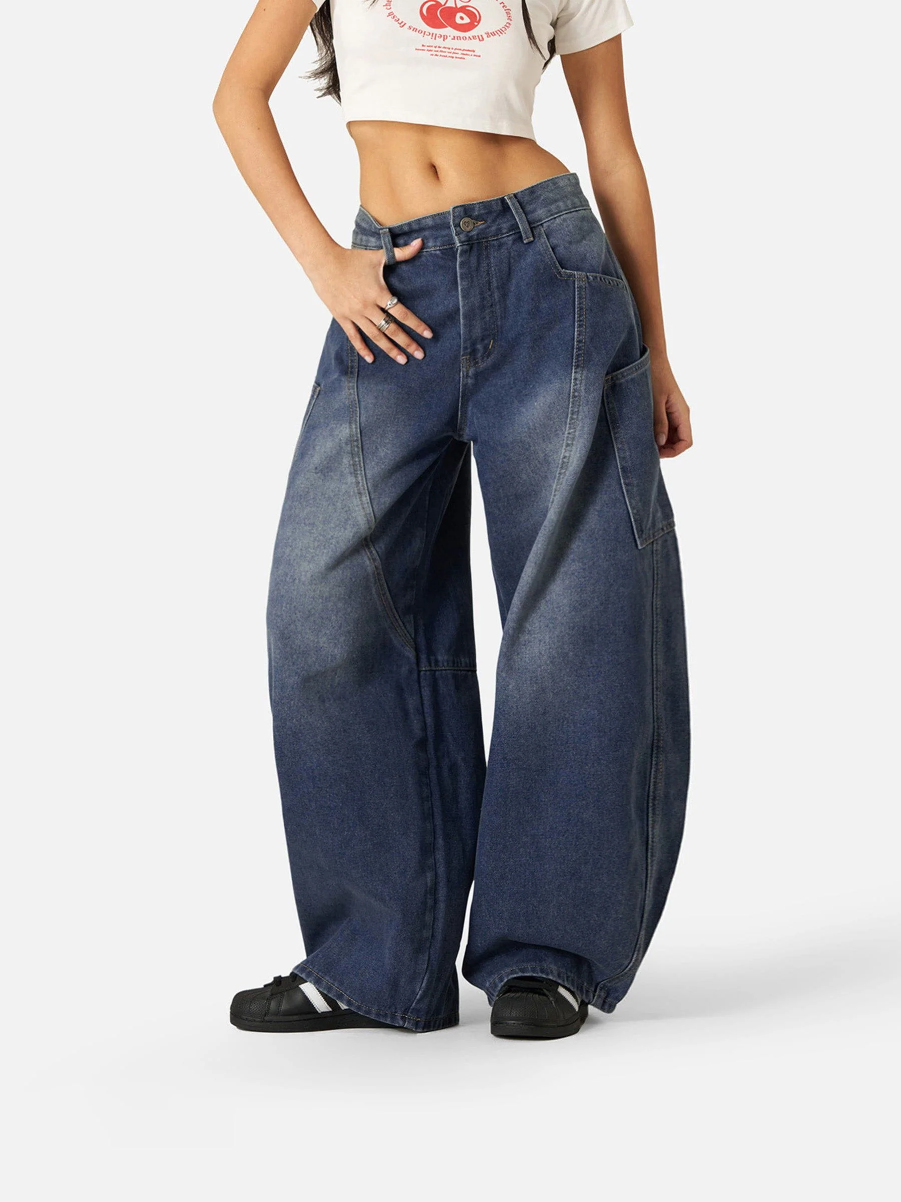 Aelfric Eden  Baggy Barrel Big Pocket Jeans - Image 4