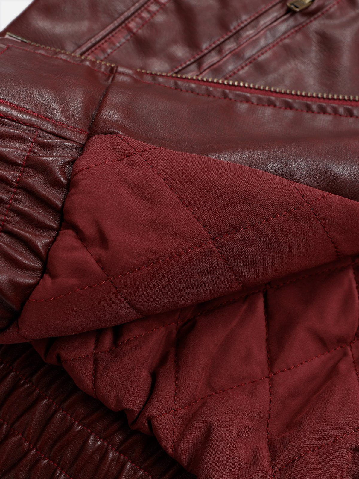Aelfric Eden Detachable Collar Faux Leather Coat - Image 7