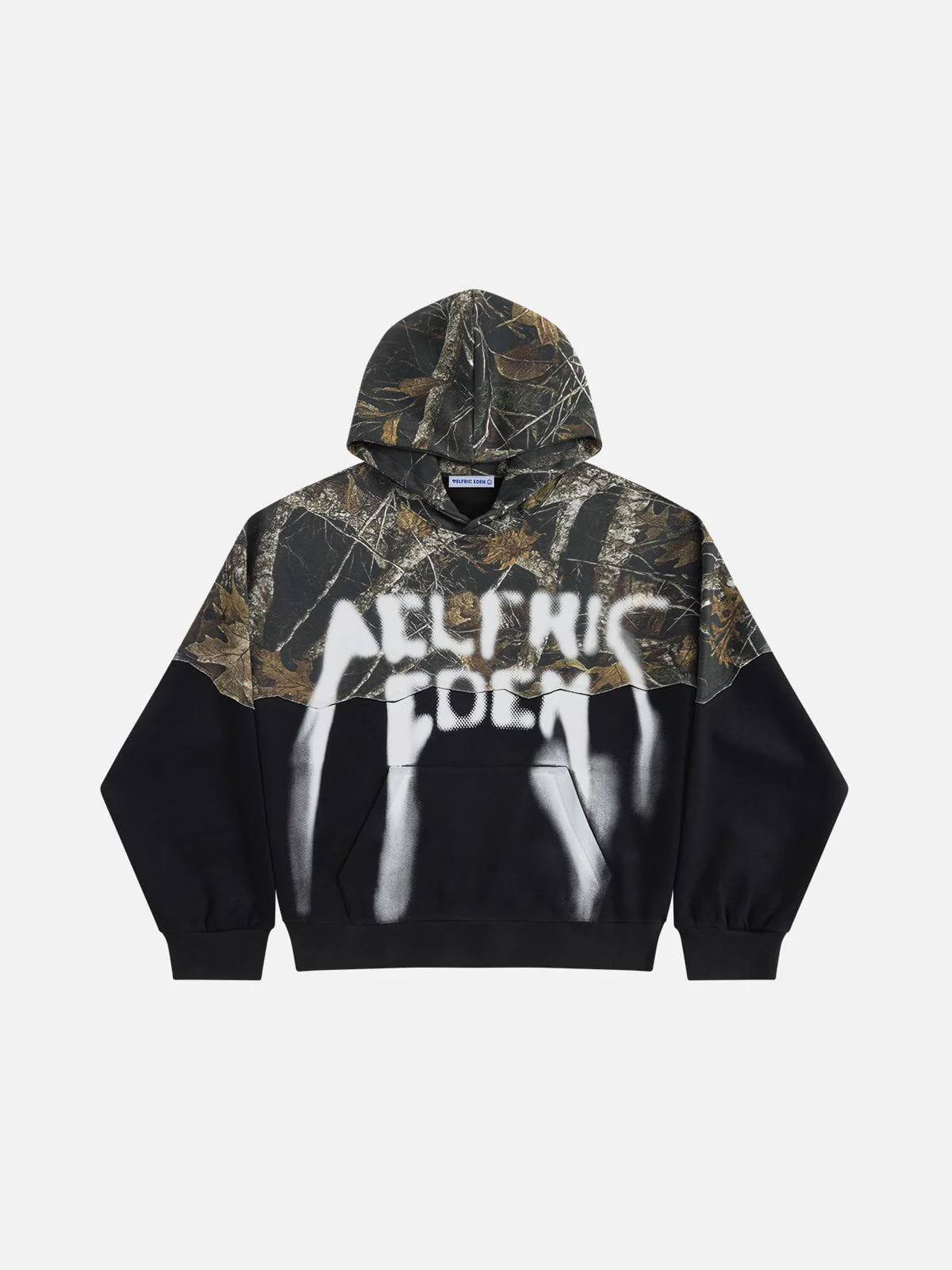 Aelfric Eden CAMO Graffiti Patchwork Pullover Hoodie - Image 2