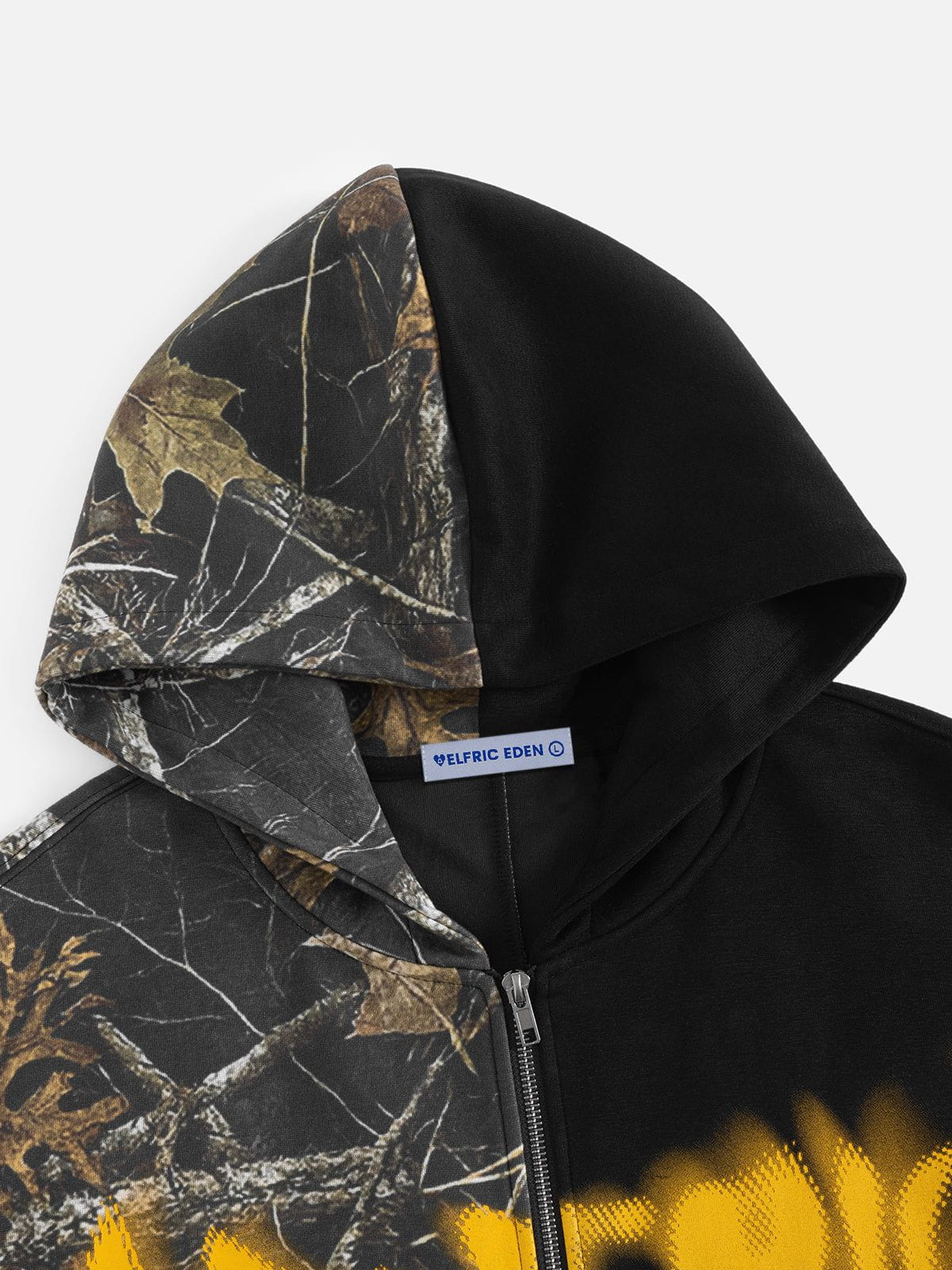 Aelfric Eden Leaf CAMO Graffiti Patchwork Zip Up Hoodie - Image 6