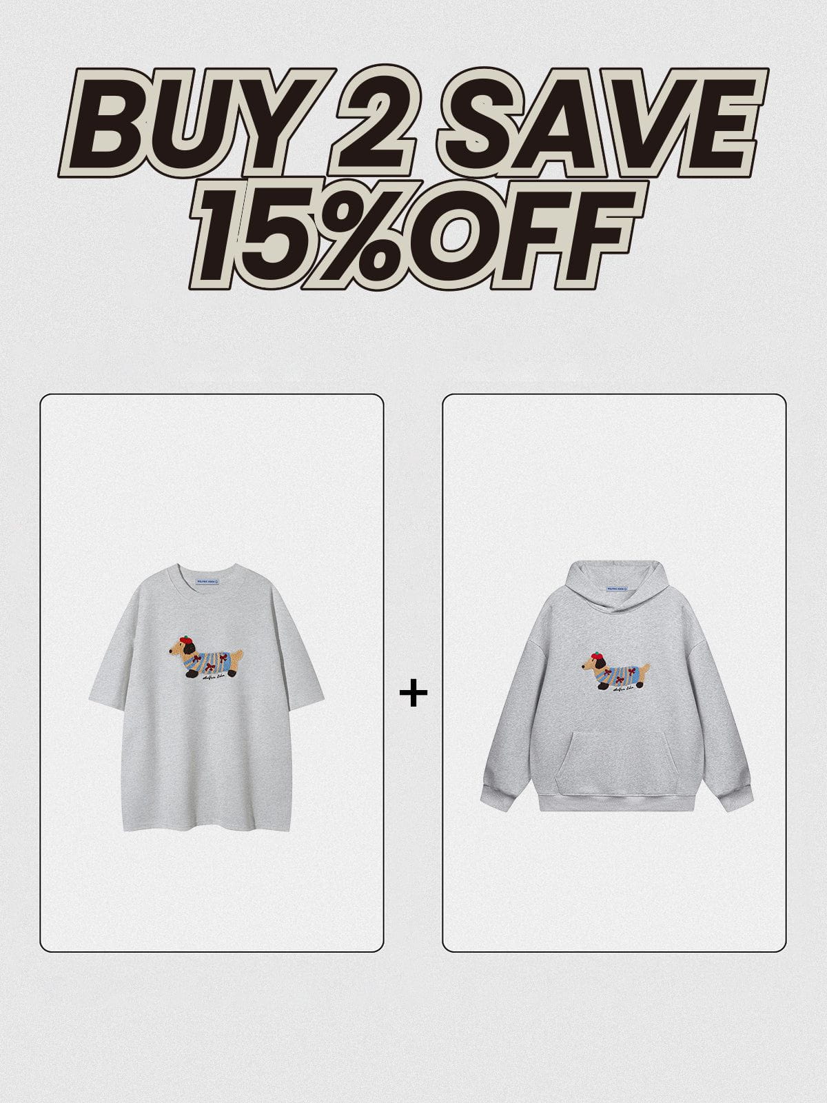 Aelfric Eden Cartoon Dog Embroidery Tee - Image 3