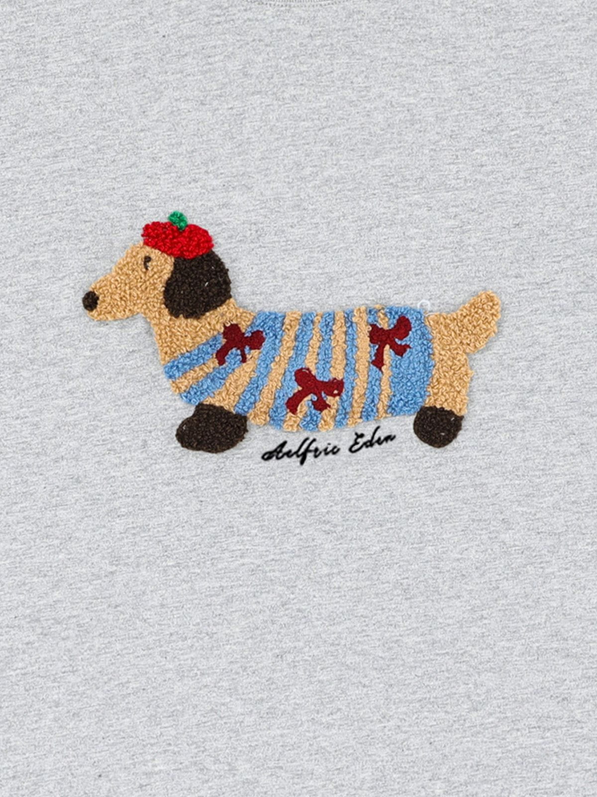 Aelfric Eden Cartoon Dog Embroidery Tee - Image 5