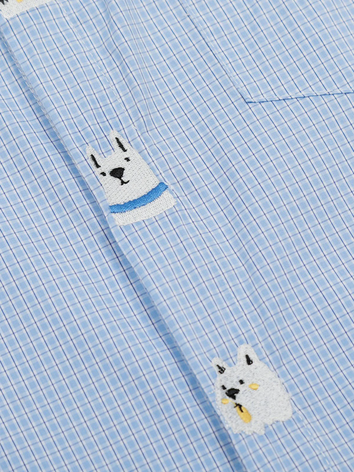 Aelfric Eden Pubby Embroidery Plaid Shirt - Image 3