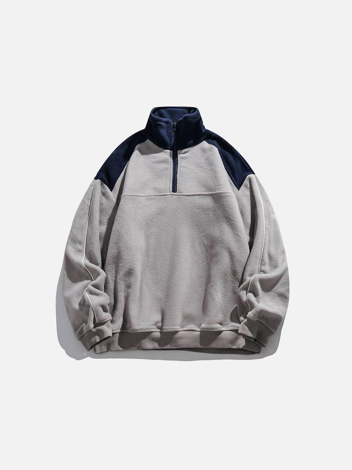 Aelfric Eden Color Blocking Quarter-Zip Sweatshirt
