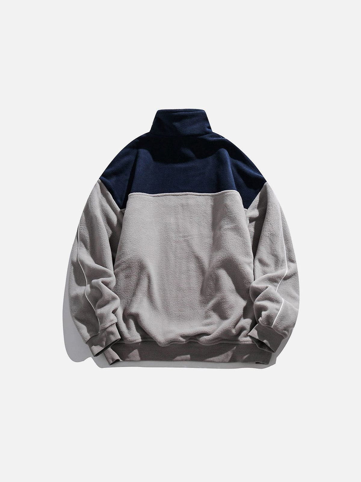 Aelfric Eden Color Blocking Quarter-Zip Sweatshirt - Image 2