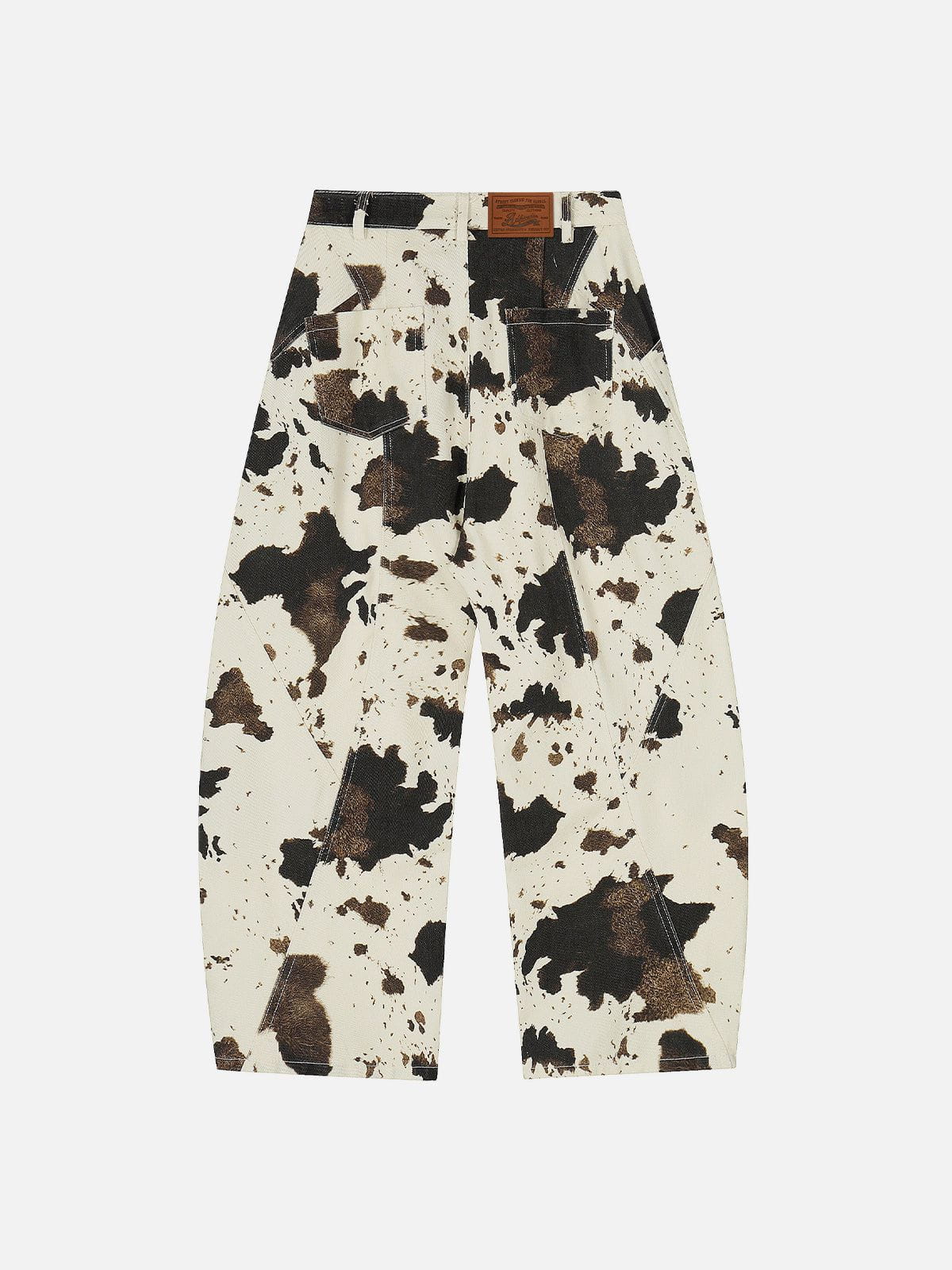 Aelfric Eden Cow Pattern Baggy Barrel Jeans - Image 4