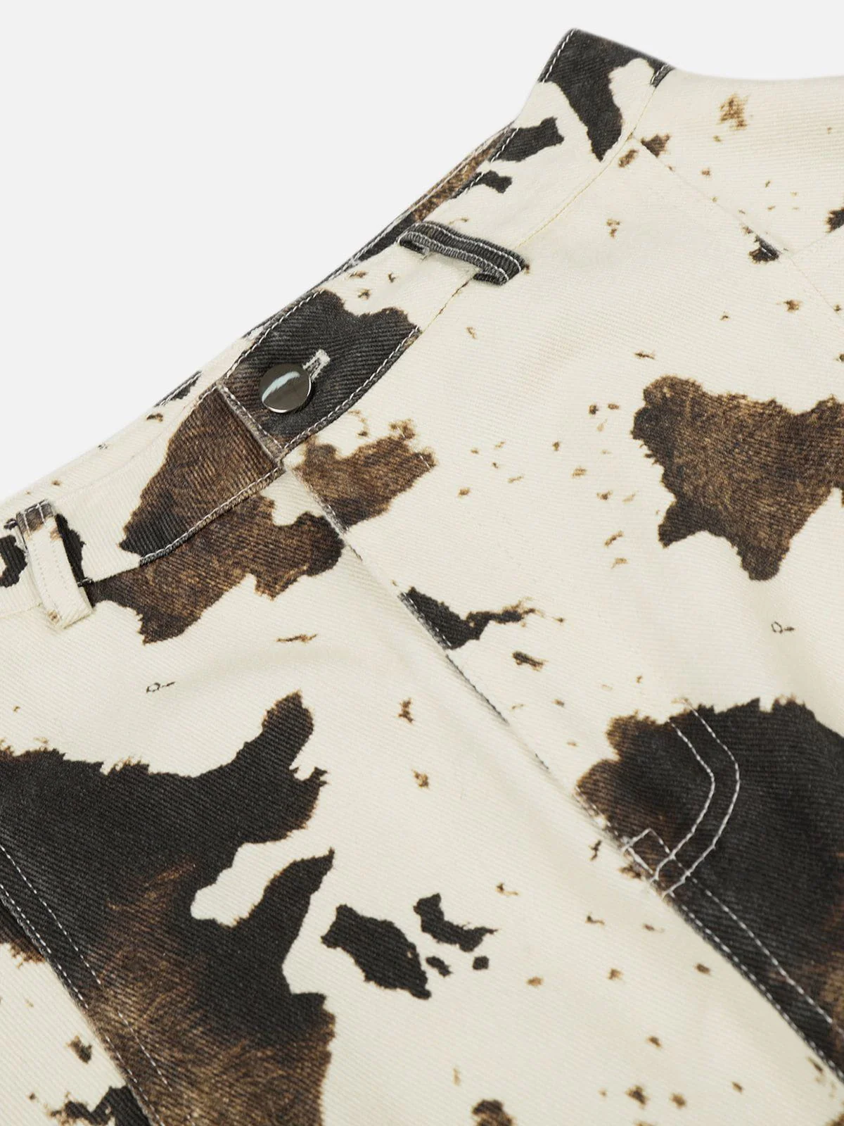 Aelfric Eden Cow Pattern Baggy Barrel Jeans - Image 5