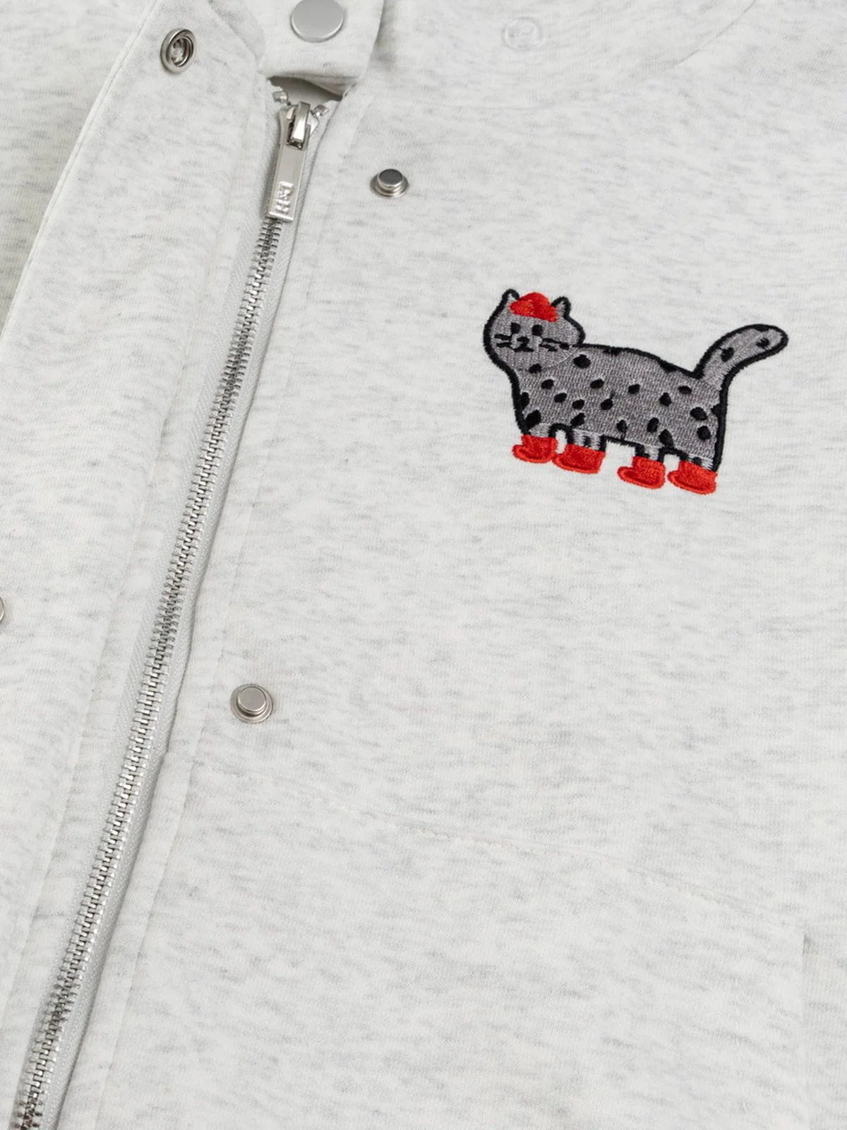 Aelfric Eden Cat Embroidery Faux Fur Collar Hoodie - Image 6