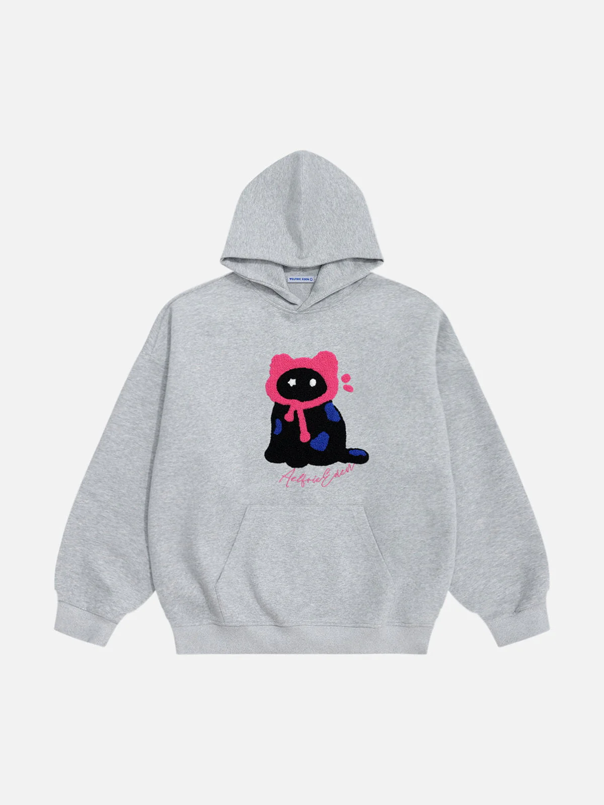 Aelfric Eden Oversized Embroidery Cat Hoodie - Image 2