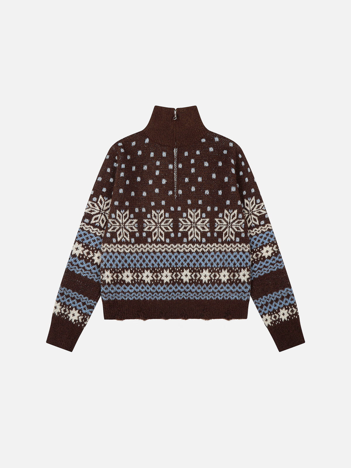 Aelfric Eden Fair Isle Half-Zip Knit Sweater - Image 2