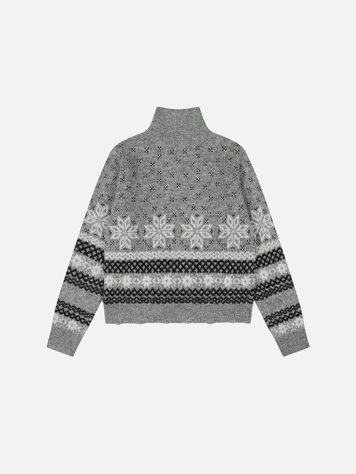 Aelfric Eden Fair Isle Half-Zip Knit Sweater - Image 3