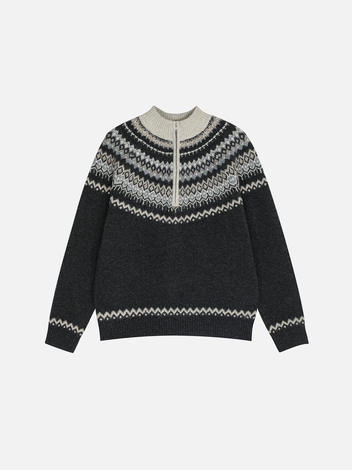 Aelfric Eden Fair Isle Half-Zip Sweater - Image 2