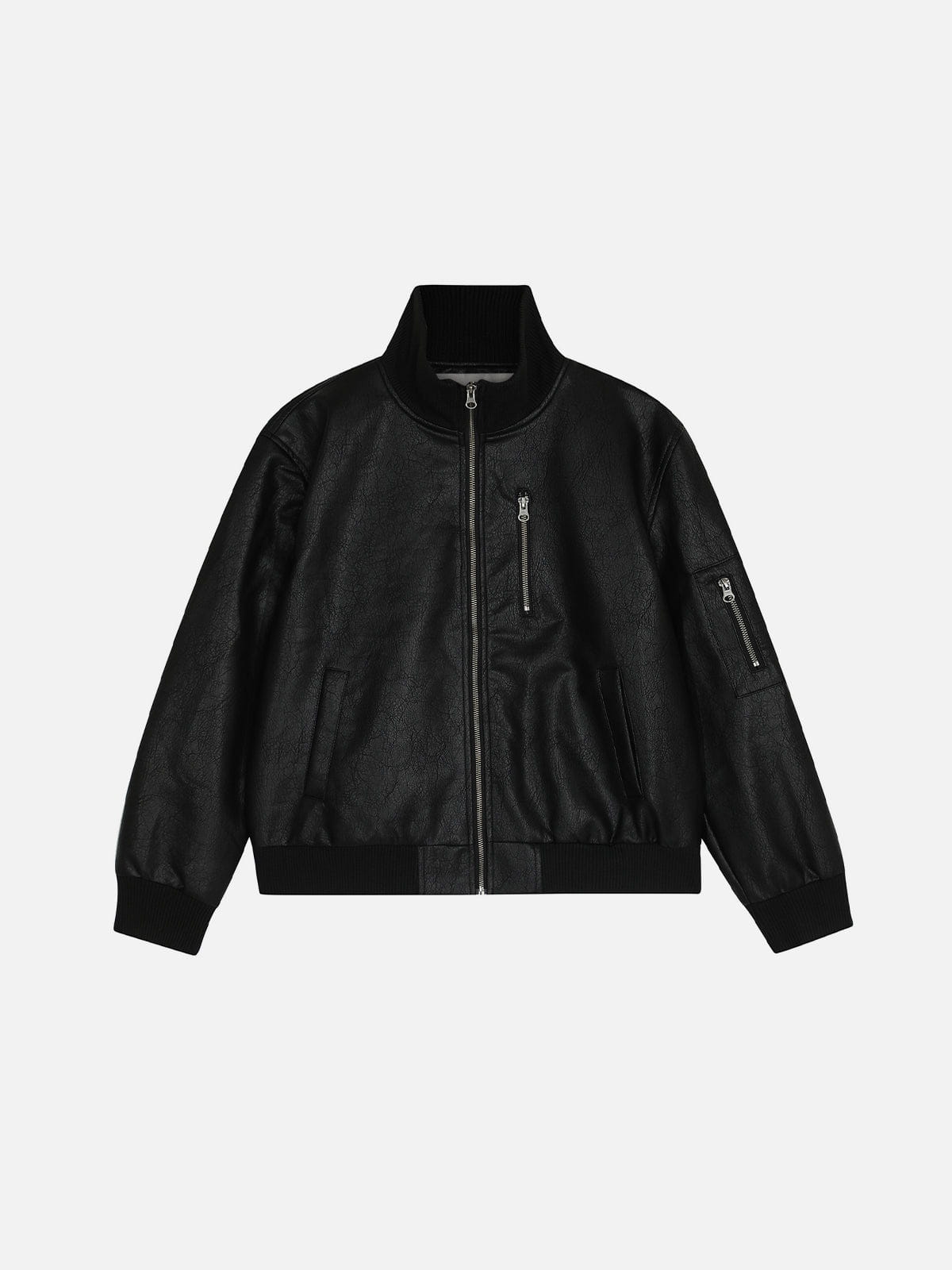 Aelfric Eden Faux Leather Bomber Jacket