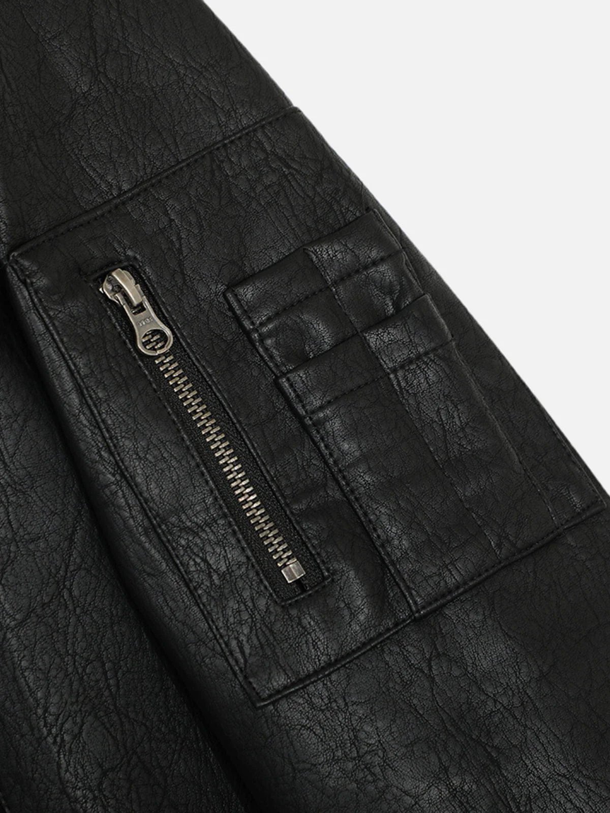 Aelfric Eden Faux Leather Bomber Jacket - Image 5
