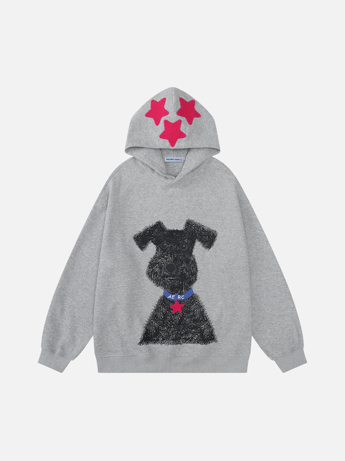 Aelfric Eden Oversized Graffiti Dog Graphic Hoodie - Image 2