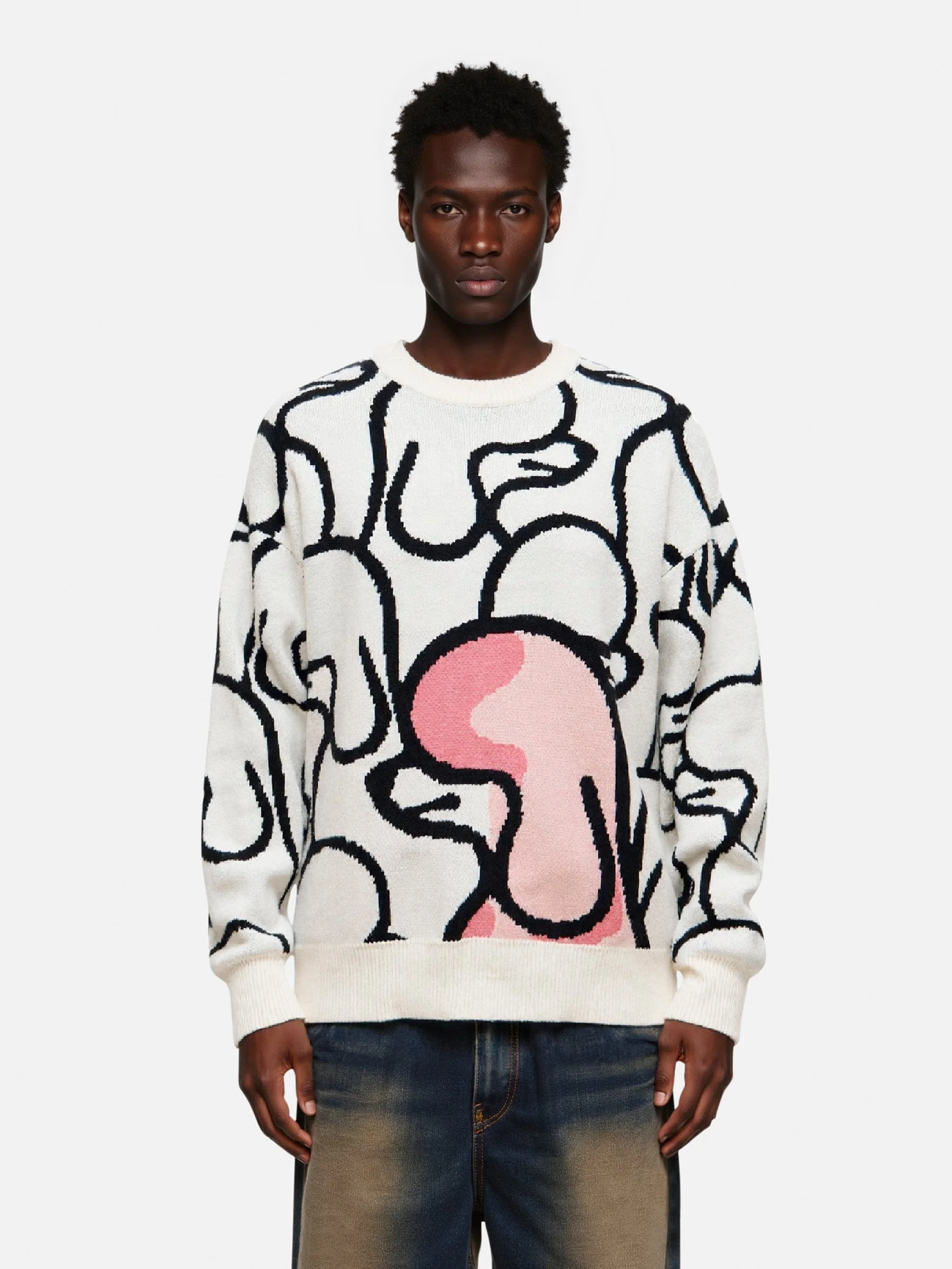 Aelfric Eden Hand Drawn Full Print Poodle Sweater - Image 3