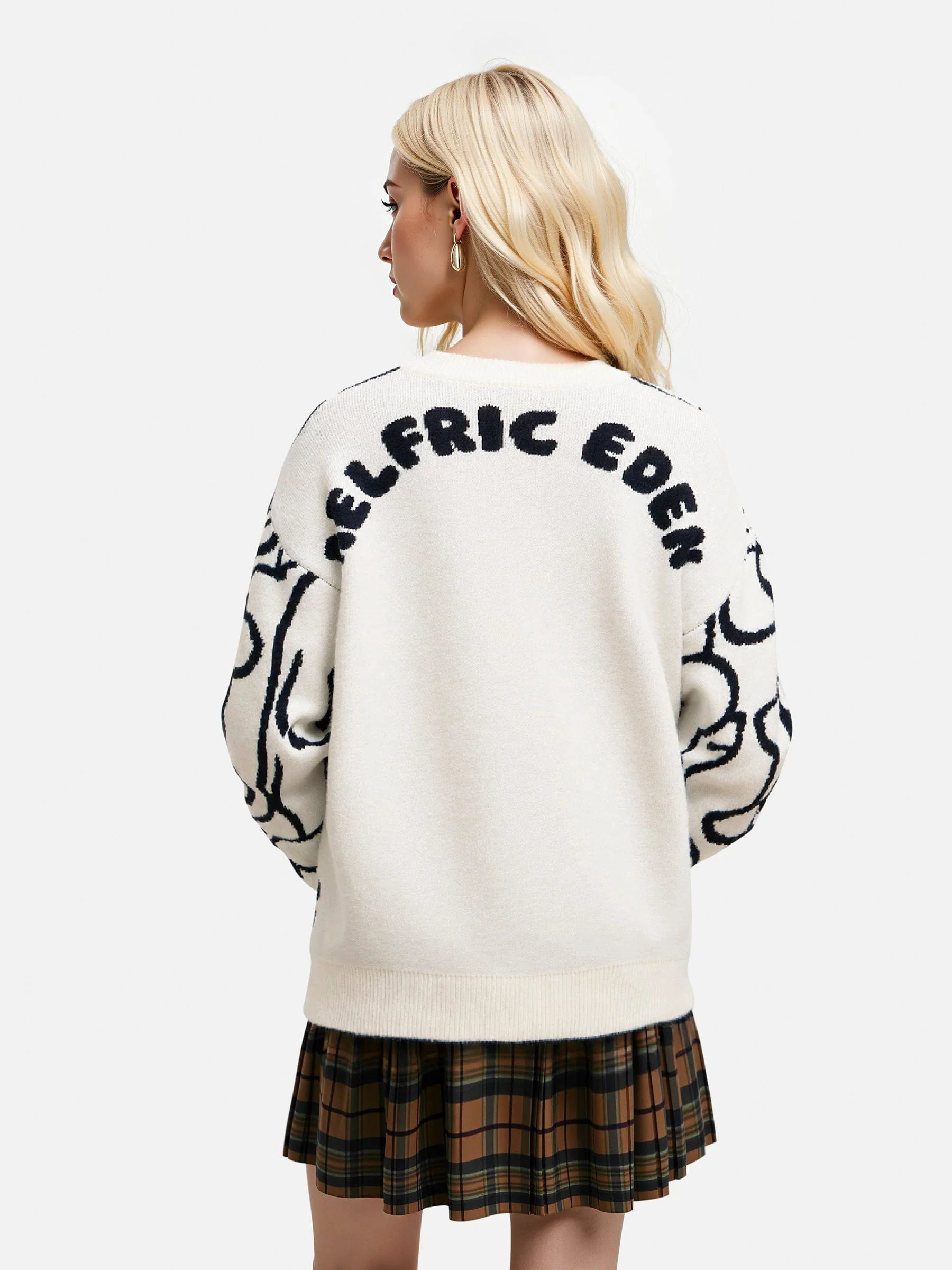Aelfric Eden Hand Drawn Full Print Poodle Sweater - Image 5
