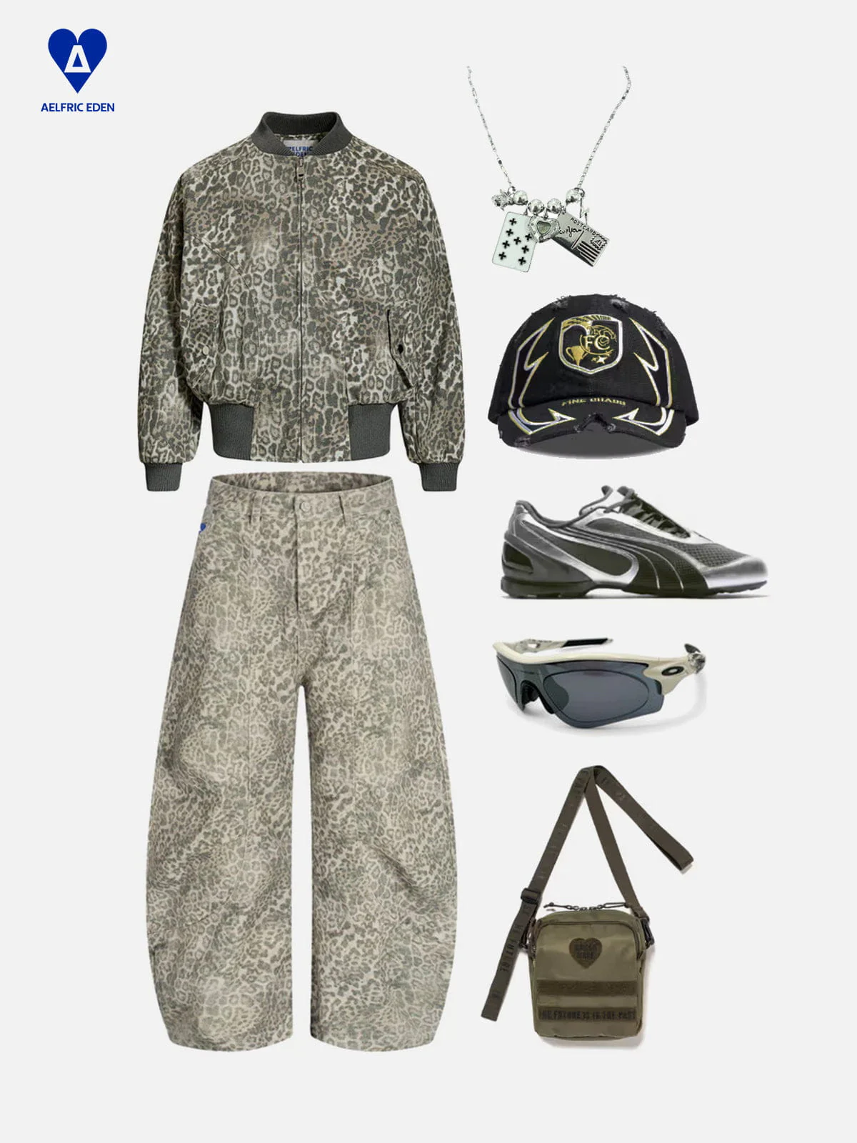 Aelfric Eden Leopard Bomber Jacket - Image 2