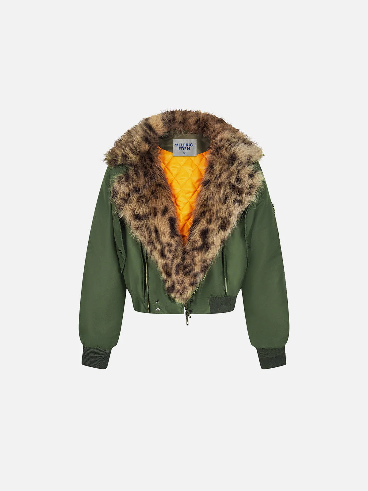 Aelfric Eden Leopard Faux Fur Collar Coat - Image 3