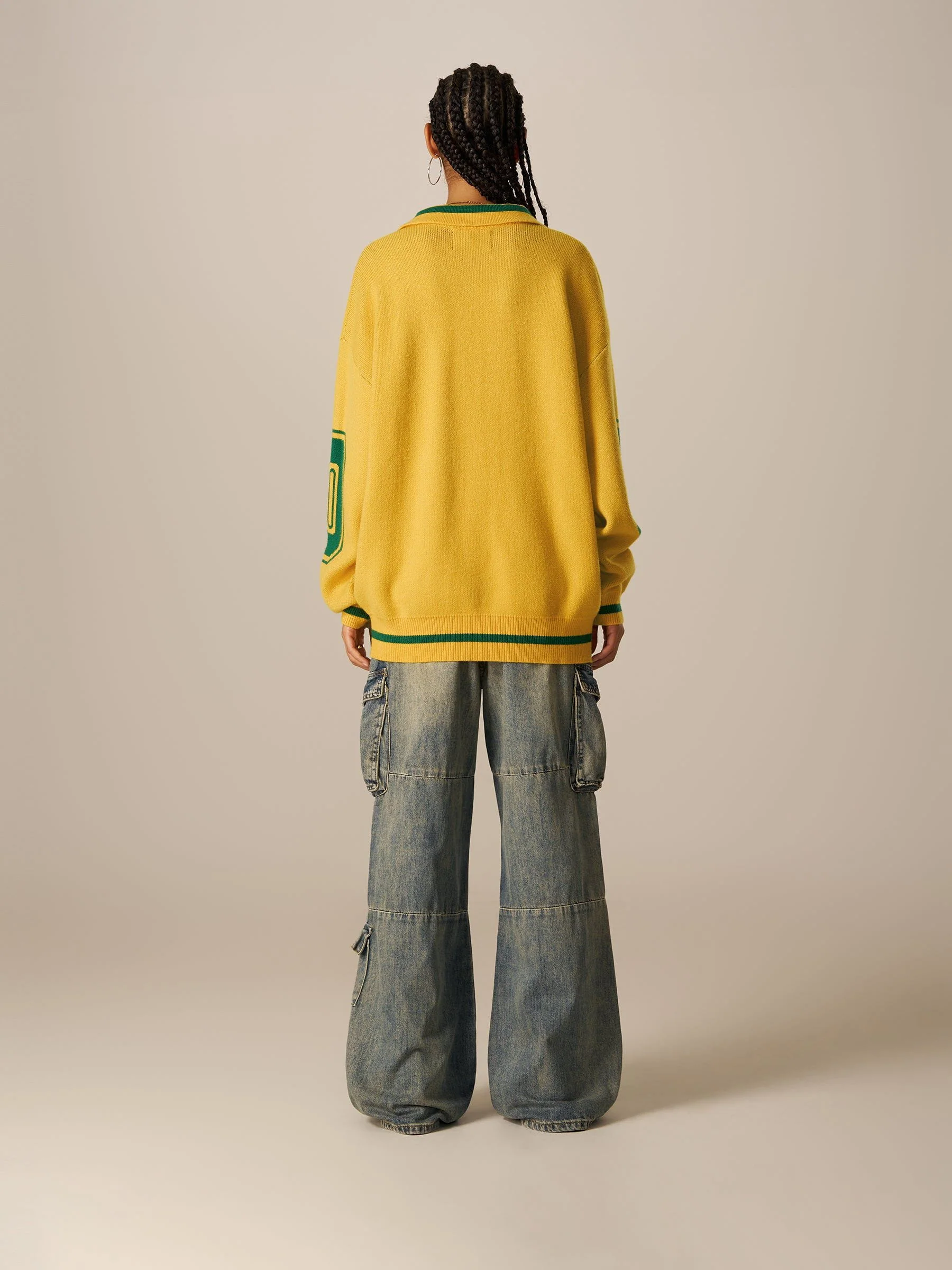 Aelfric Eden Number Graphic Polo Sweater - Image 5