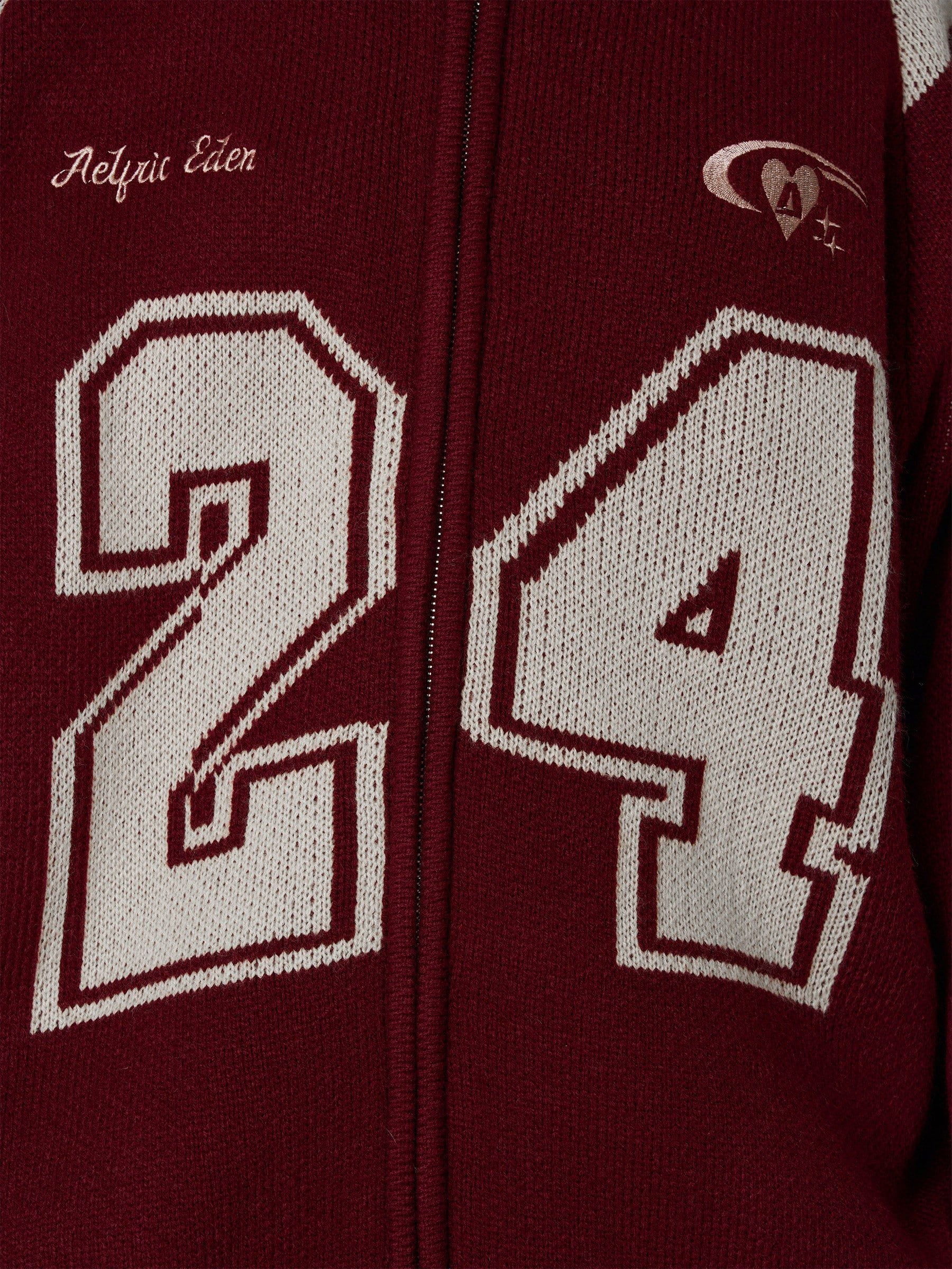 Aelfric Eden 24 Jacquard Zip Up Cardigan - Image 11