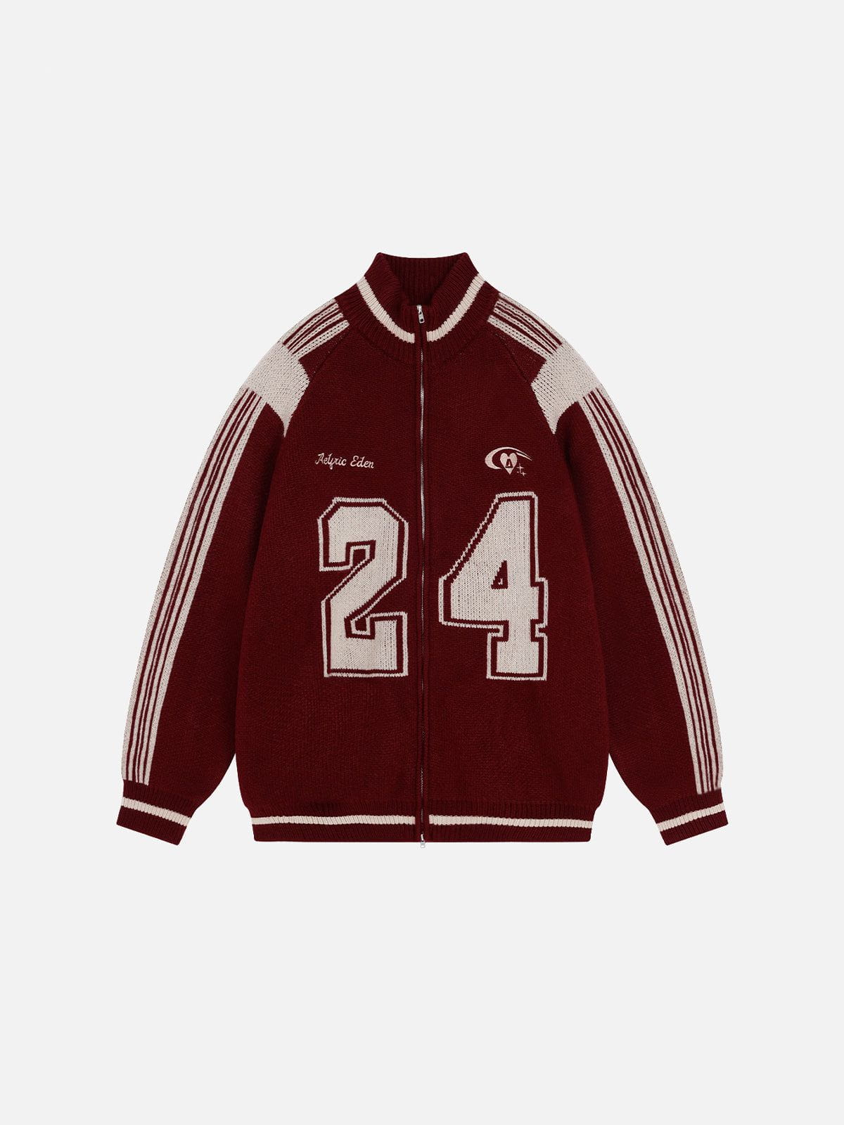 Aelfric Eden 24 Jacquard Zip Up Cardigan - Image 2