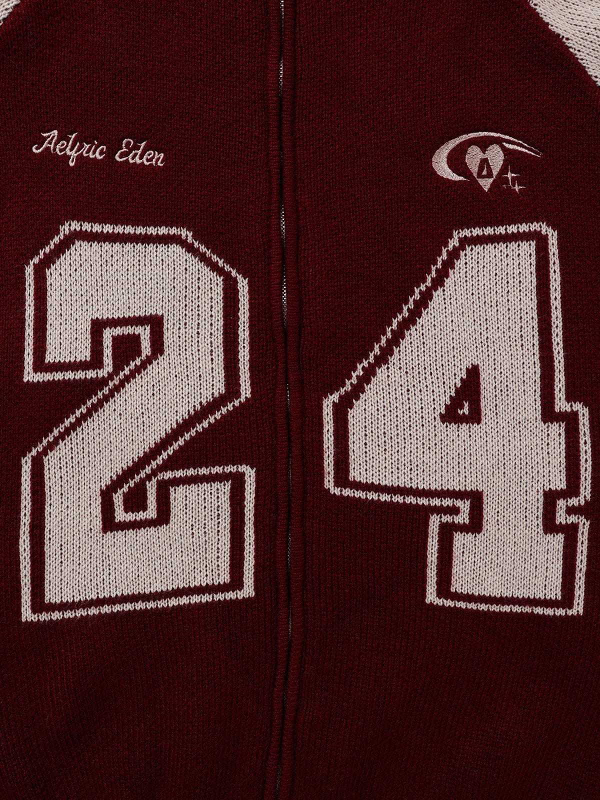 Aelfric Eden 24 Jacquard Zip Up Cardigan - Image 8