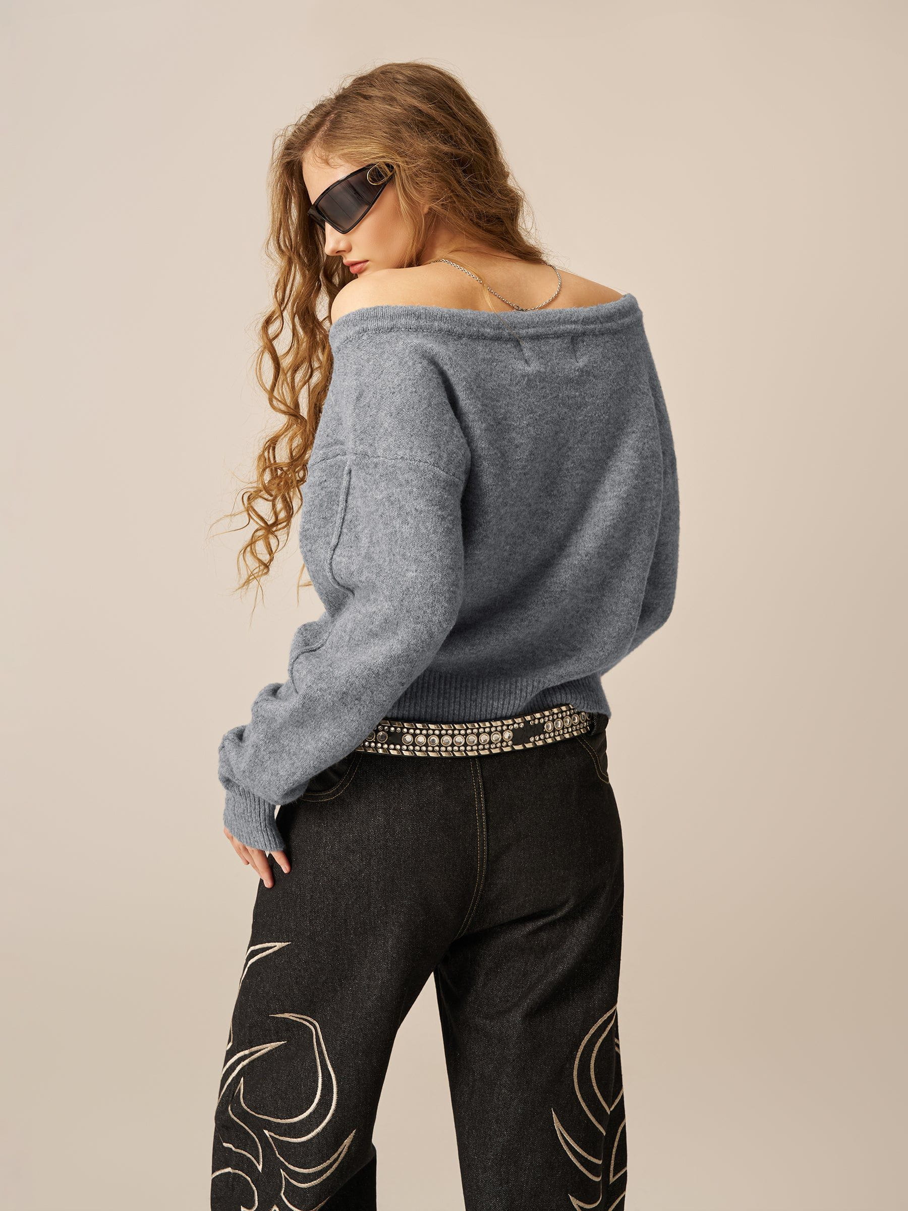 Aelfric Eden Off-the Shoulder Cardigan - Image 2