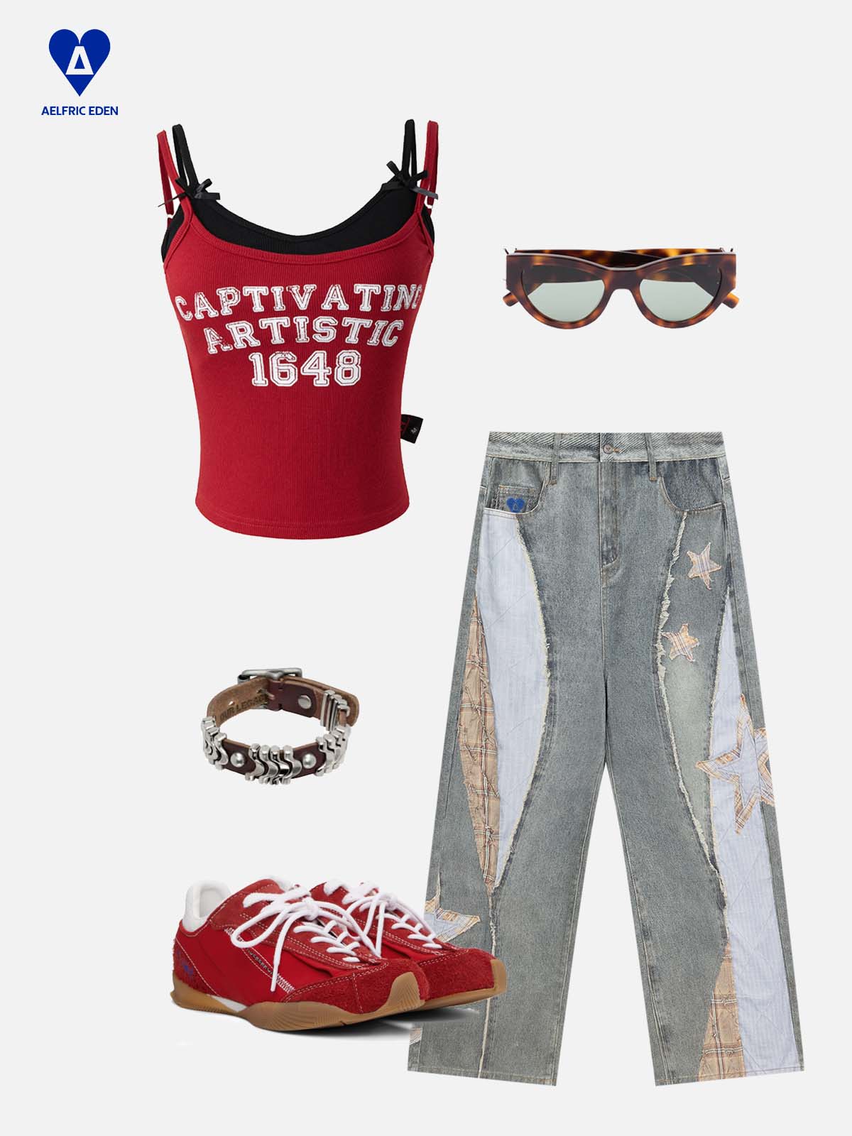 Aelfric Eden Patchwork Denim Jeans - Image 2