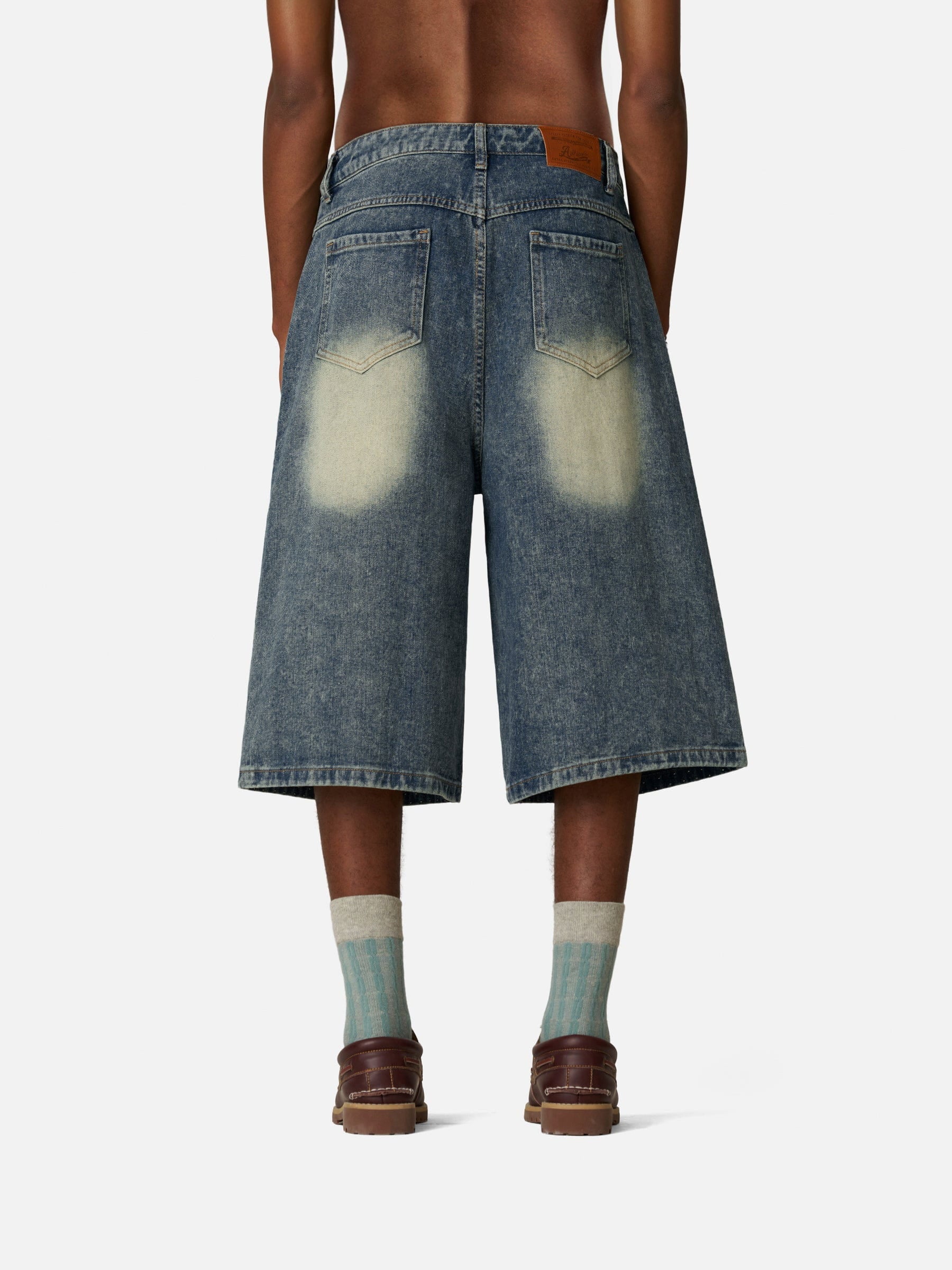 Aelfric Eden Pearl Embellished Baggy Longline Jorts - Image 4
