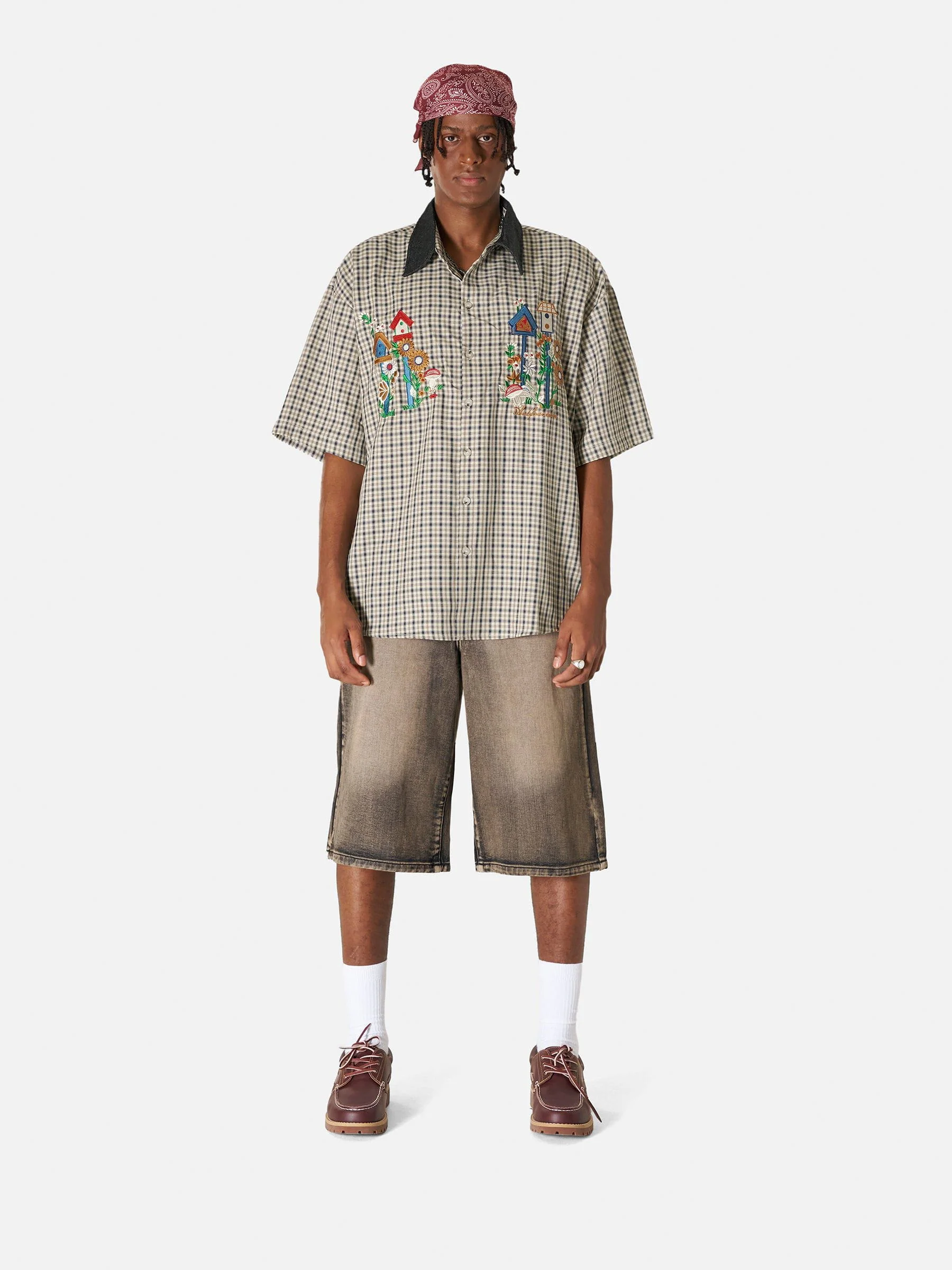 Aelfric Eden Plaid Embroidery Shirt - Image 6