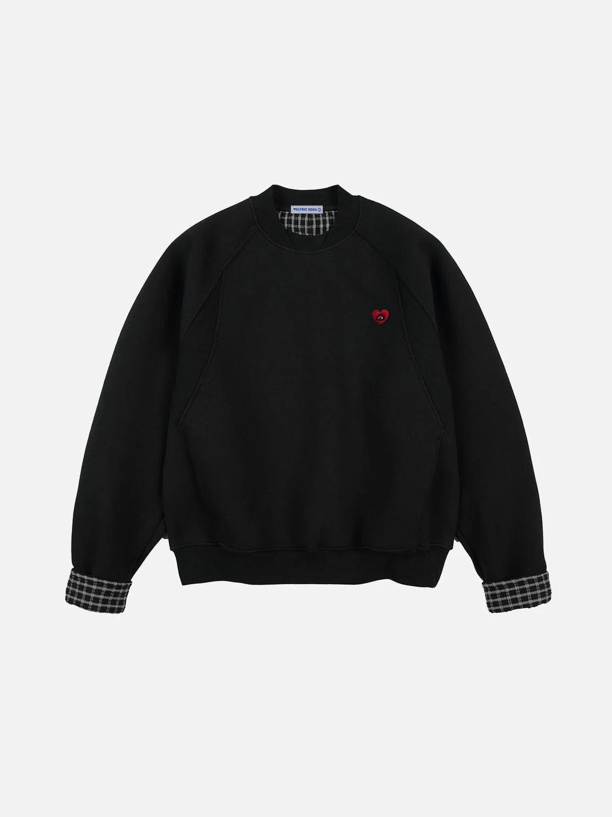 Aelfric Eden Plaid Patchwork Sweatshirt - Image 2