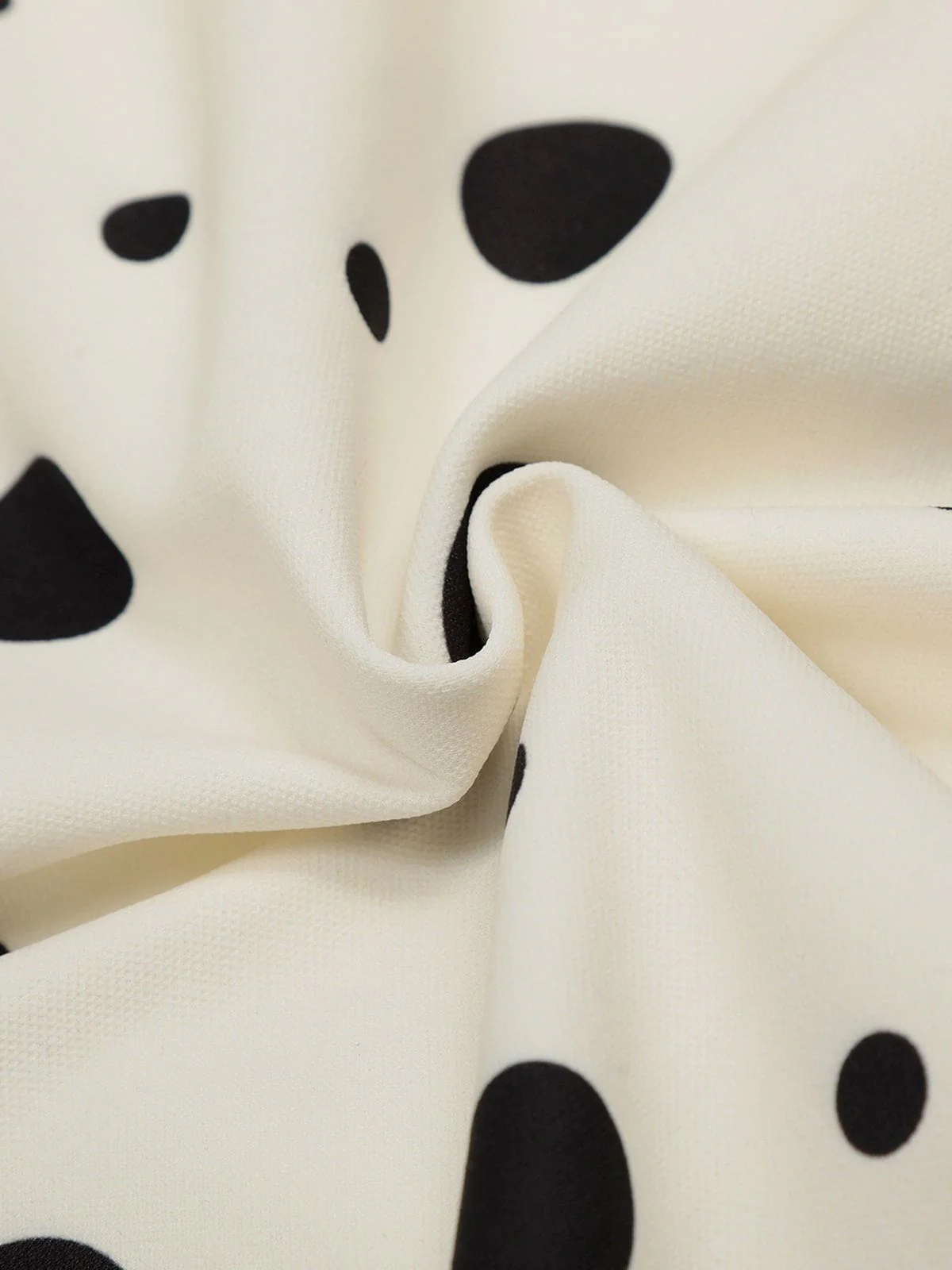 Aelfric Eden Polka Dot Off-The-Shoulder Zip Up Sweatshirt - Image 3