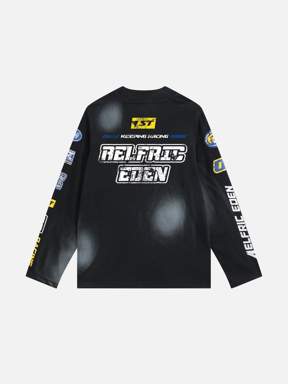 Aelfric Eden Racing Logo Patches Print Long Sleeve Tee - Image 2