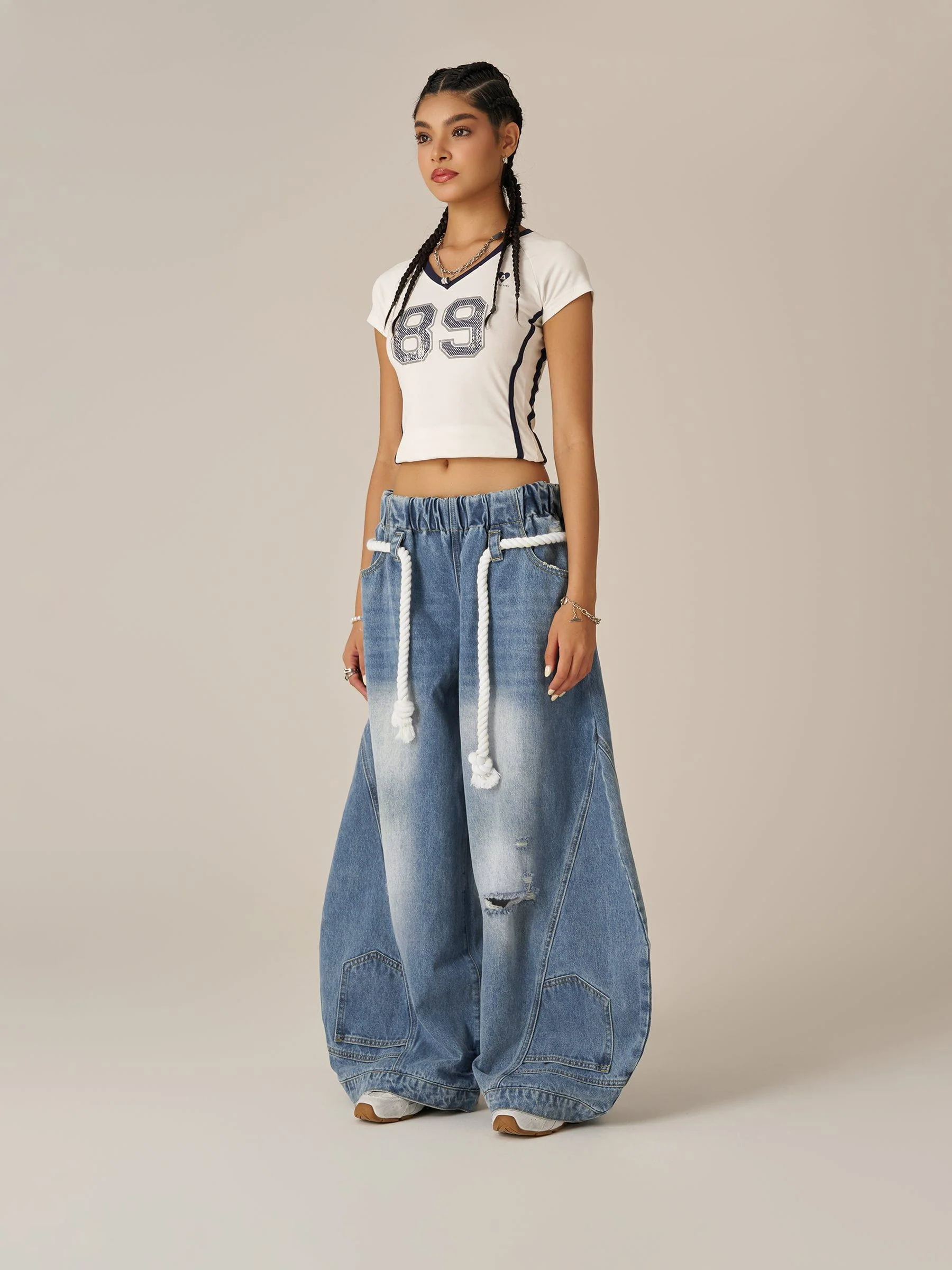 Aelfric Eden Reverse Super Baggy Barrel Jeans - Image 5