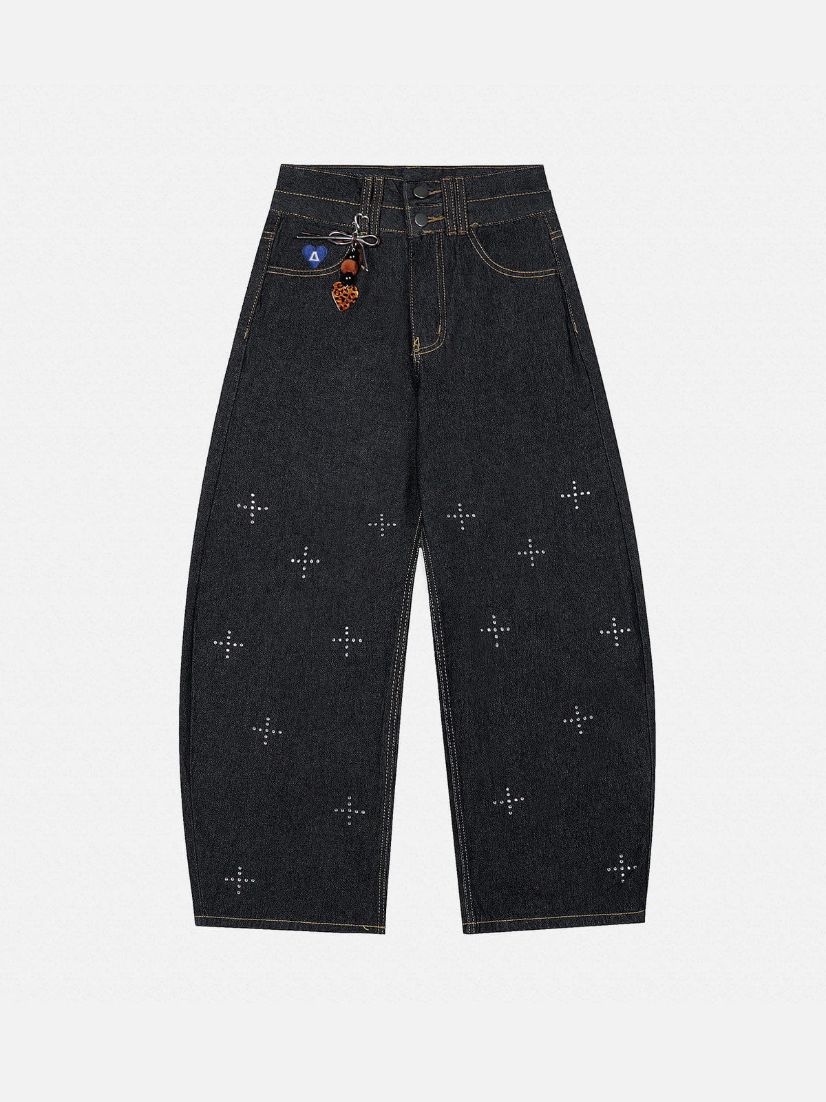 Aelfric Eden Rhinestone Baggy Barrel Jeans