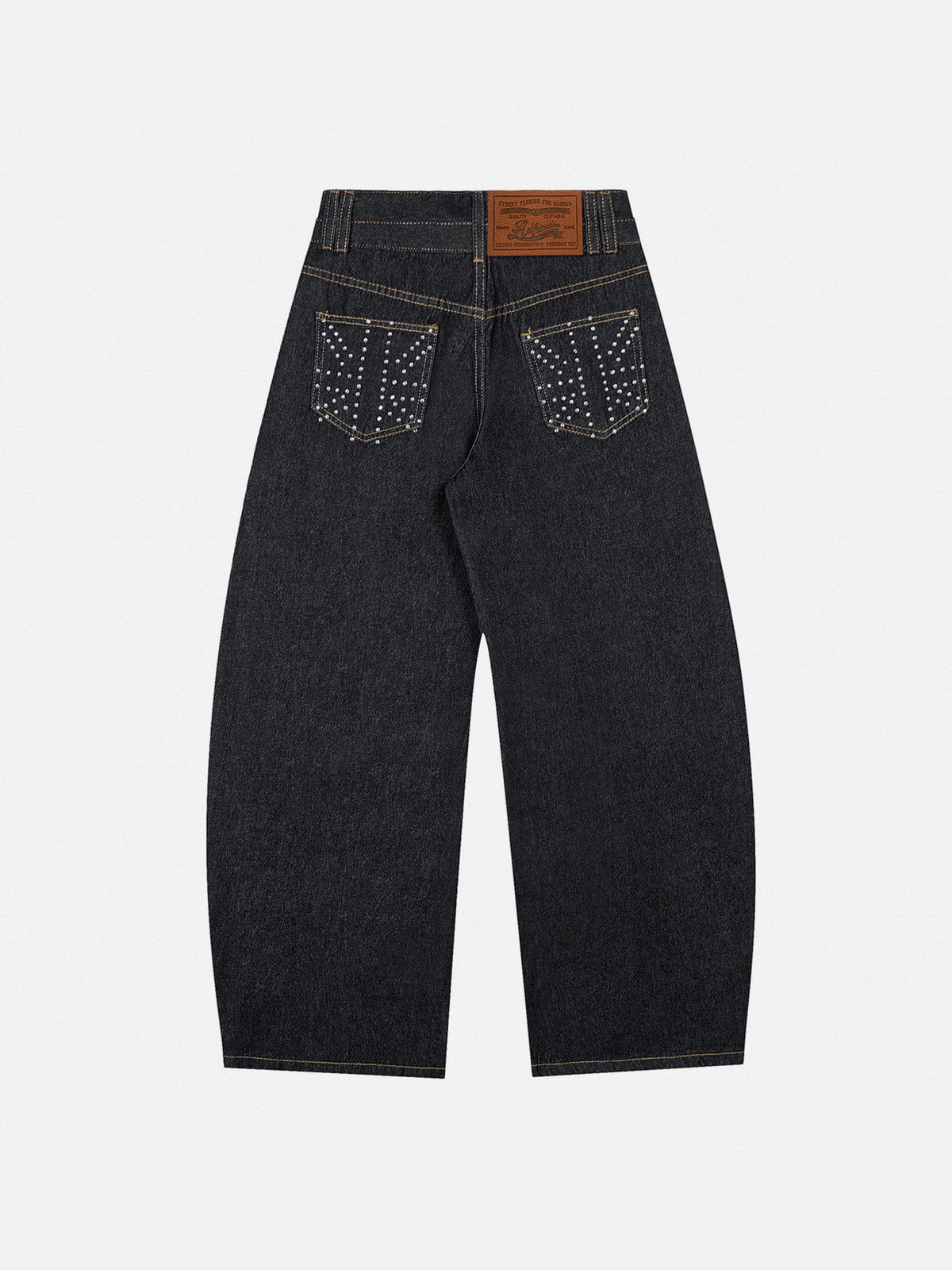 Aelfric Eden Rhinestone Baggy Barrel Jeans - Image 2