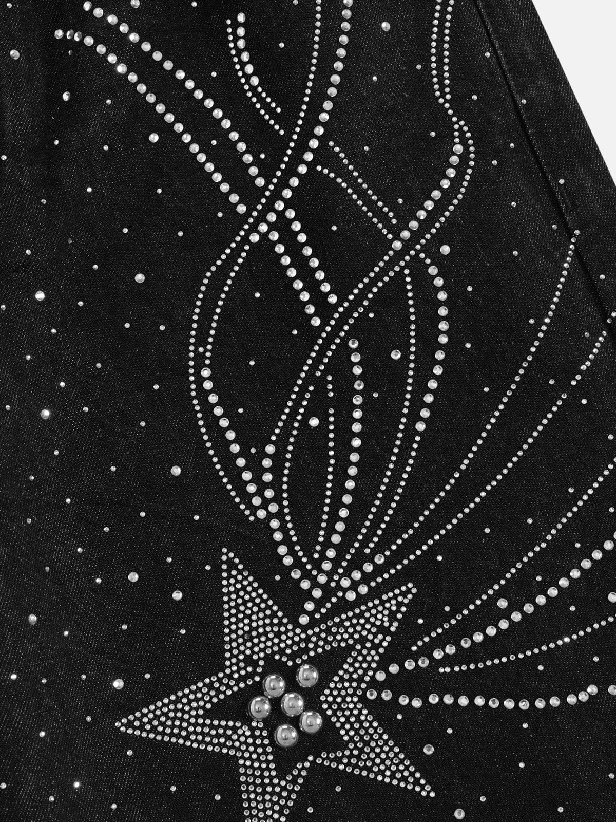 Aelfric Eden Rhinestone Star Baggy Jeans - Image 4