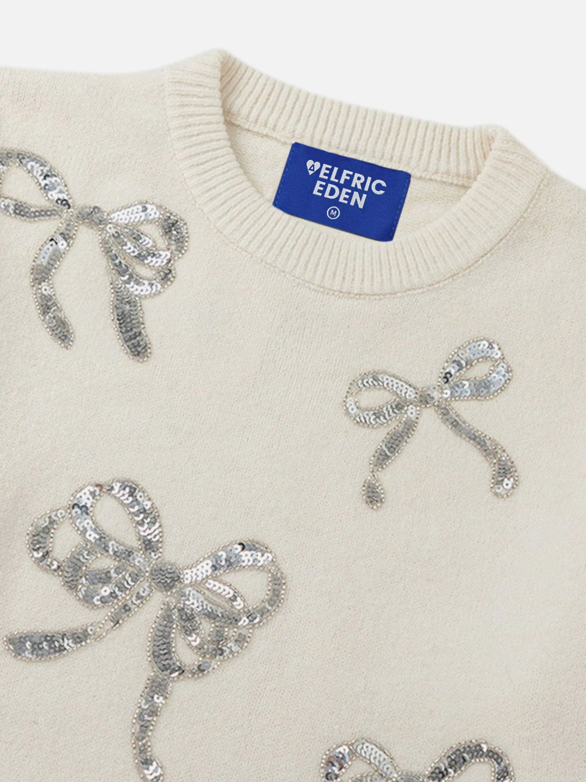 Aelfric Eden Sequins Bow Sweater - Image 5