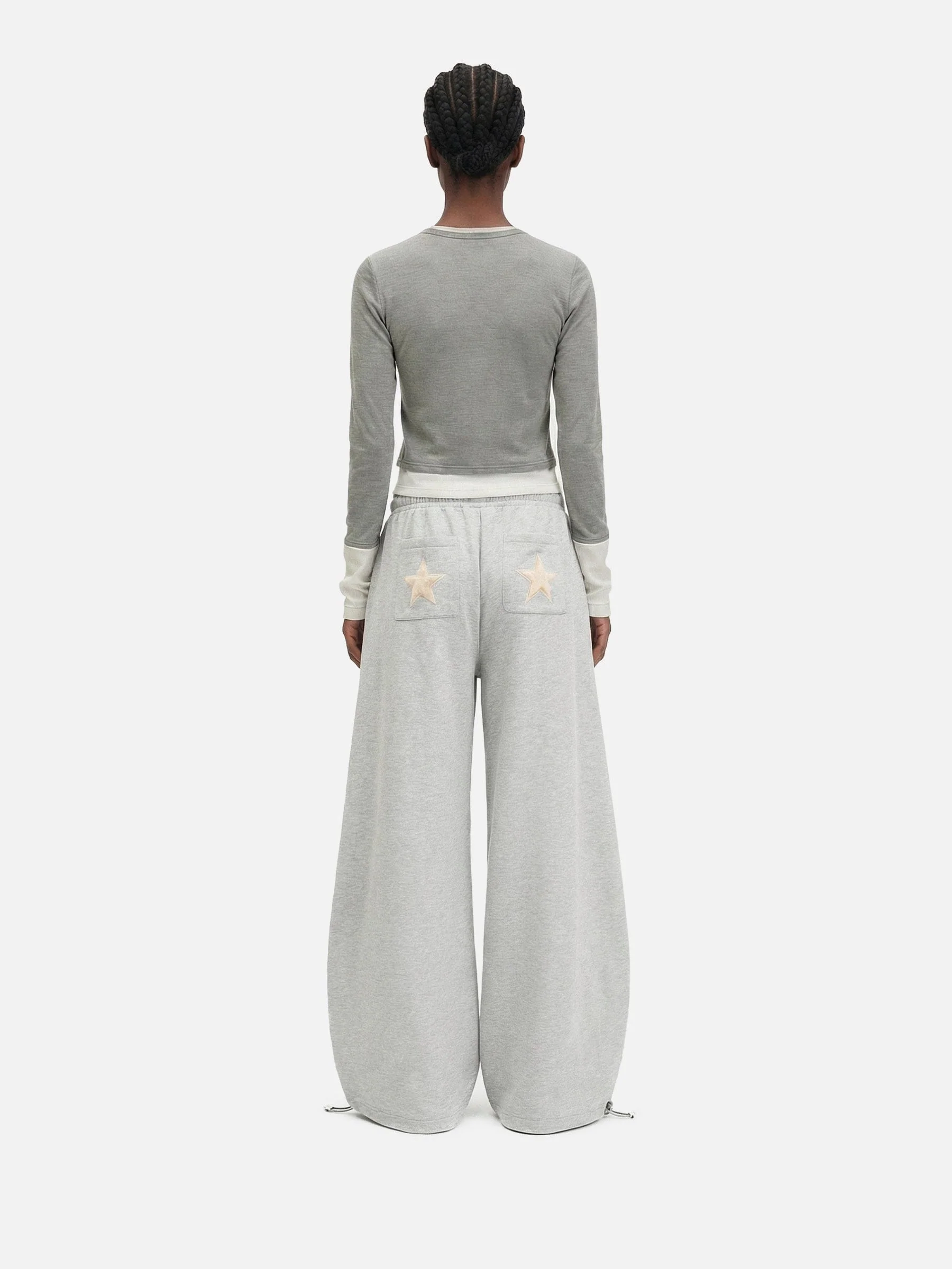 Aelfric Eden Star Applique Baggy Barrel Sweatpants - Image 3