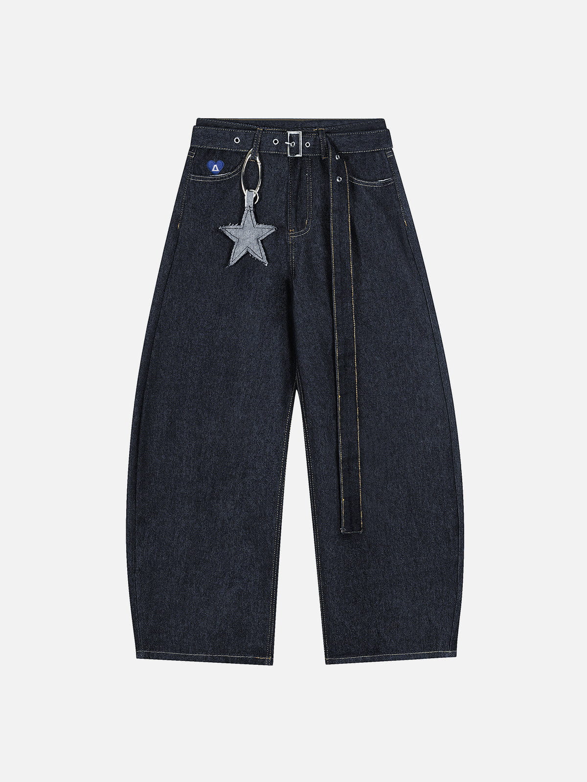 Aelfric Eden Star Belt Baggy Barrel Jeans