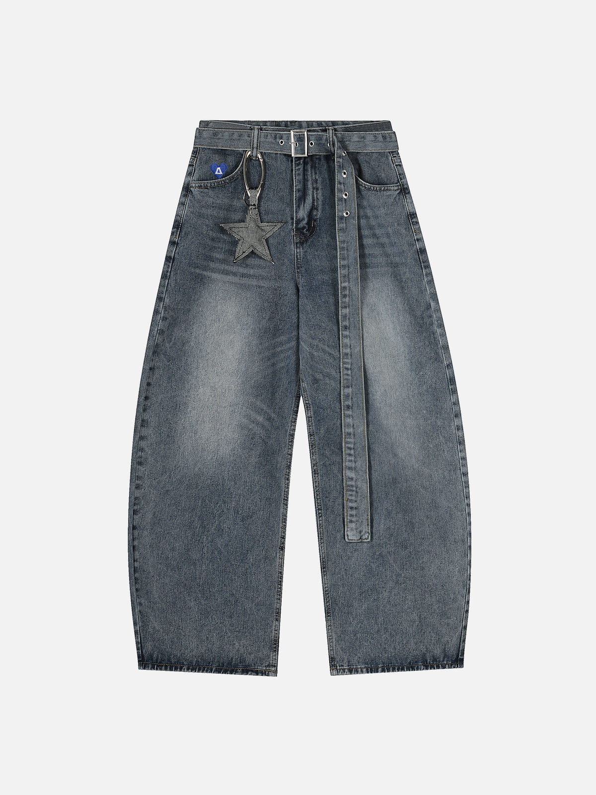 Aelfric Eden Star Belt Baggy Barrel Jeans - Image 2