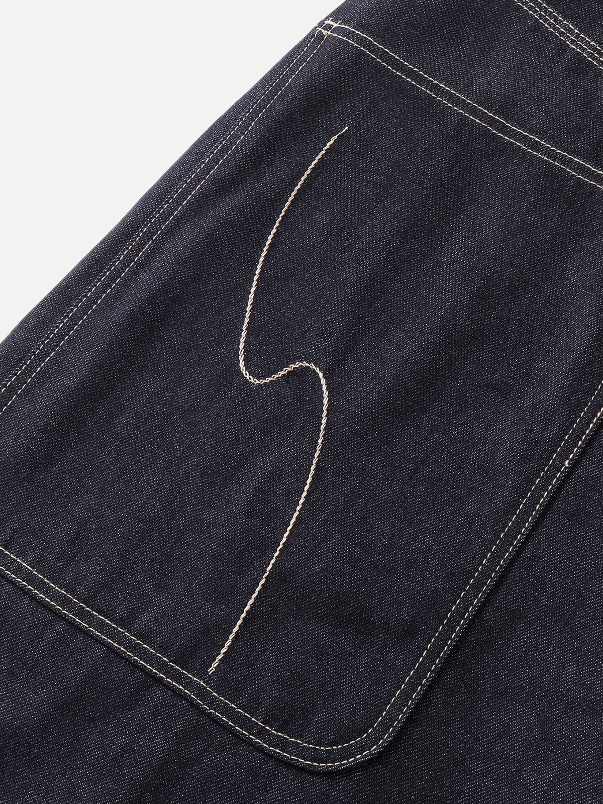Aelfric Eden Stitch Raw Baggy Jeans - Image 4