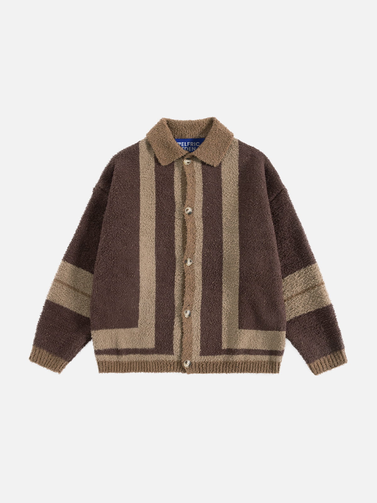 Aelfric Eden Textured Stripe Knit Cardigan - Image 2