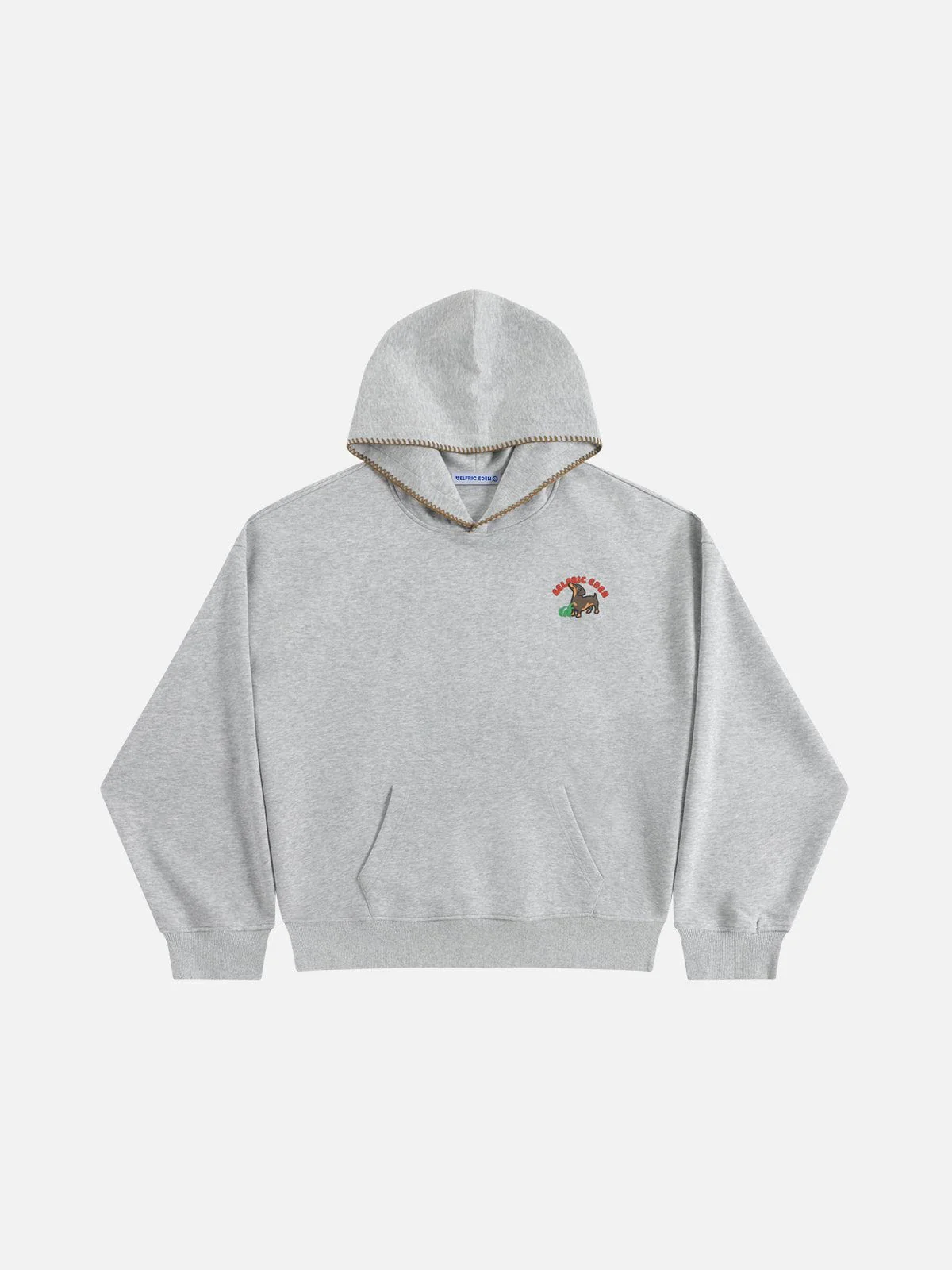 Aelfric Eden Towel Embroidery Dachshund Pullover Hoodie - Image 3