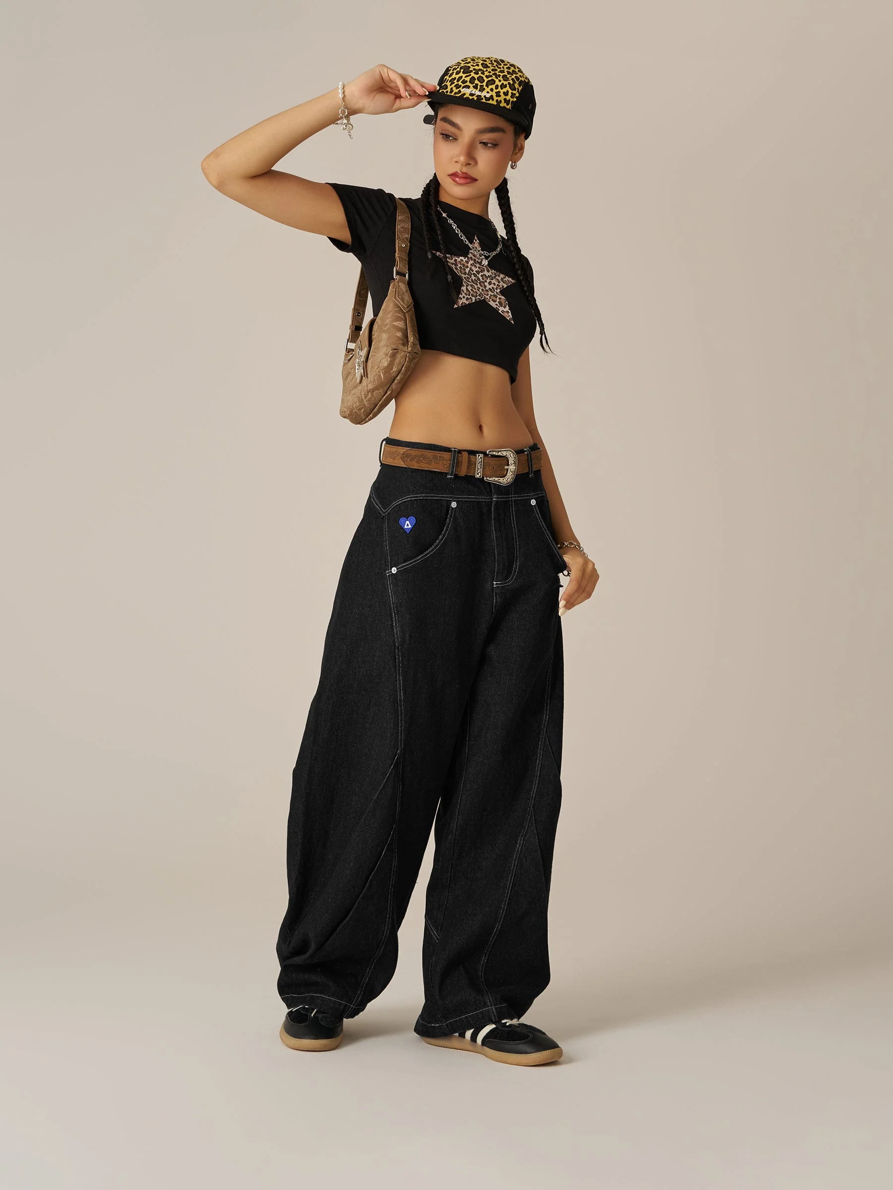 Aelfric Eden Wrinkle Baggy Barrel Jeans - Image 2
