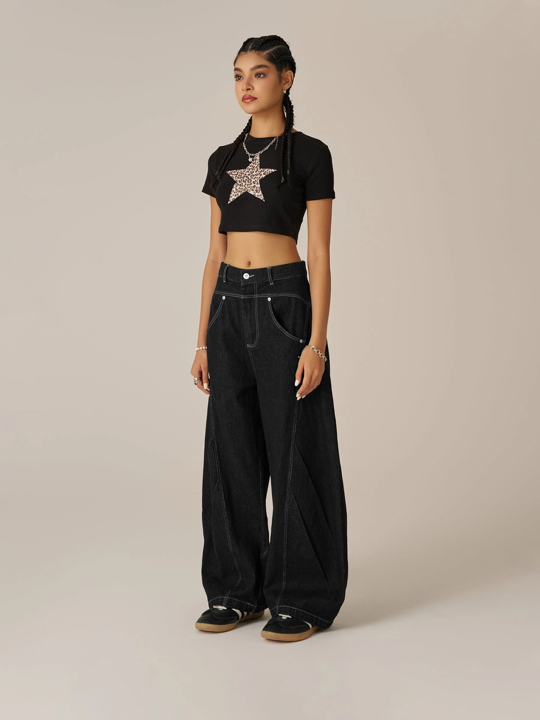 Aelfric Eden Wrinkle Baggy Barrel Jeans - Image 3