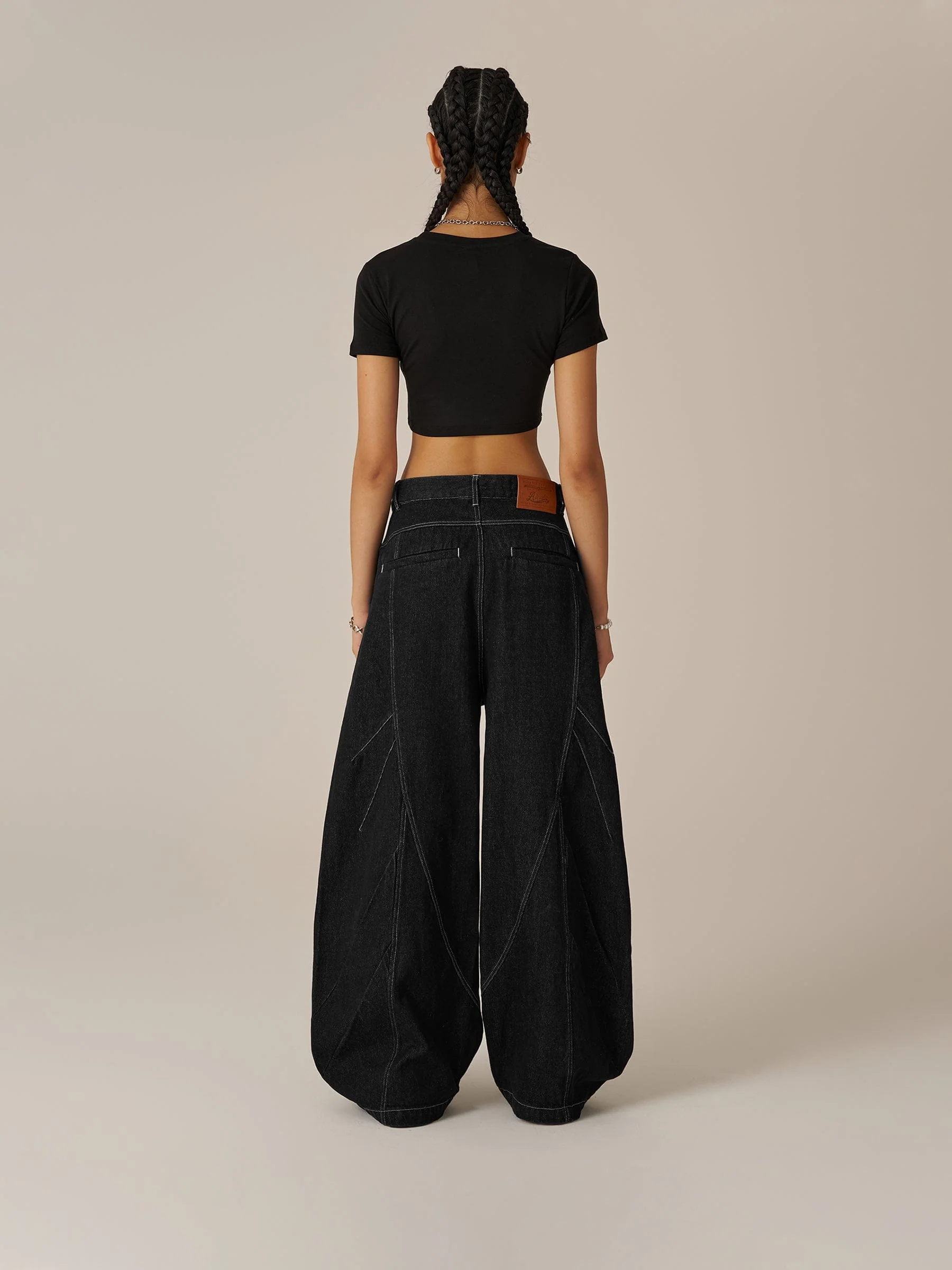 Aelfric Eden Wrinkle Baggy Barrel Jeans - Image 4